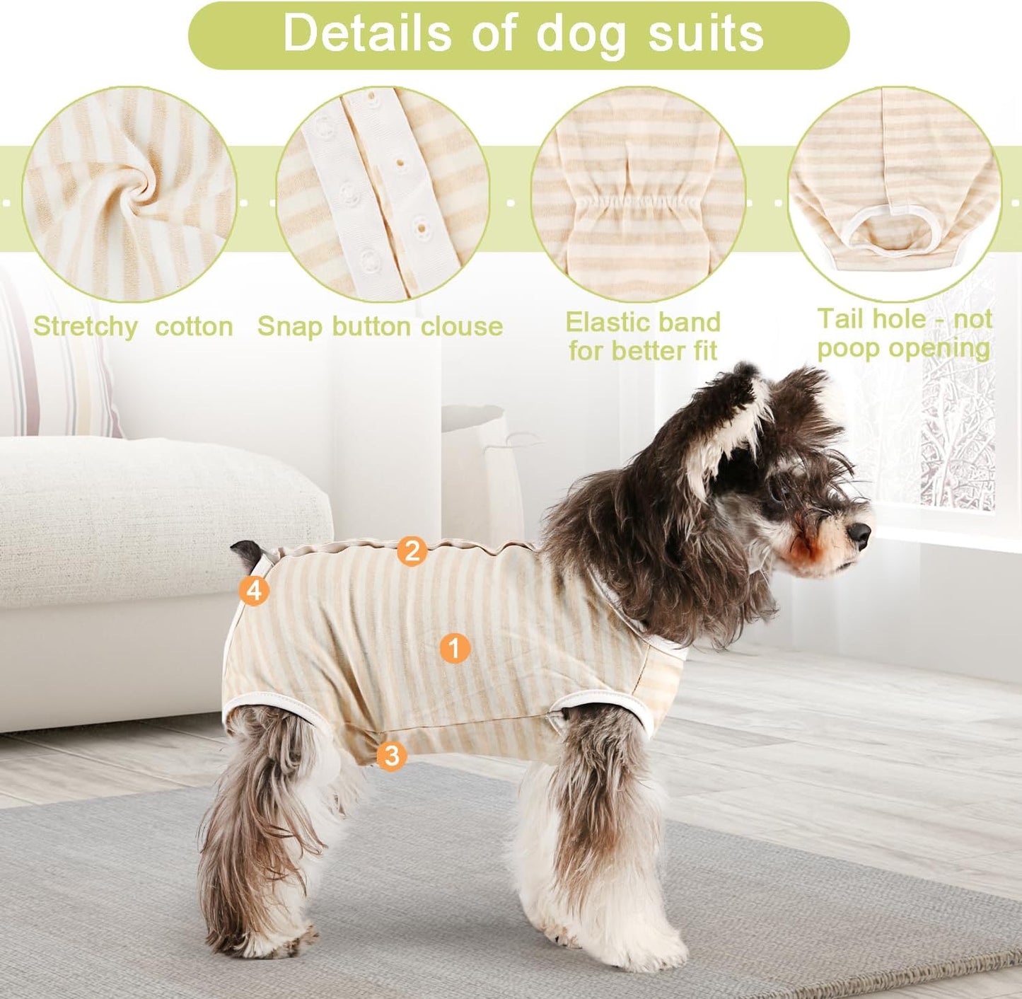 Etdane Dog Period Diapers Small Dog Sanitary Panties Period Suit for Male Female Dogs Diaper Cover for Heat Yellow/X-Large