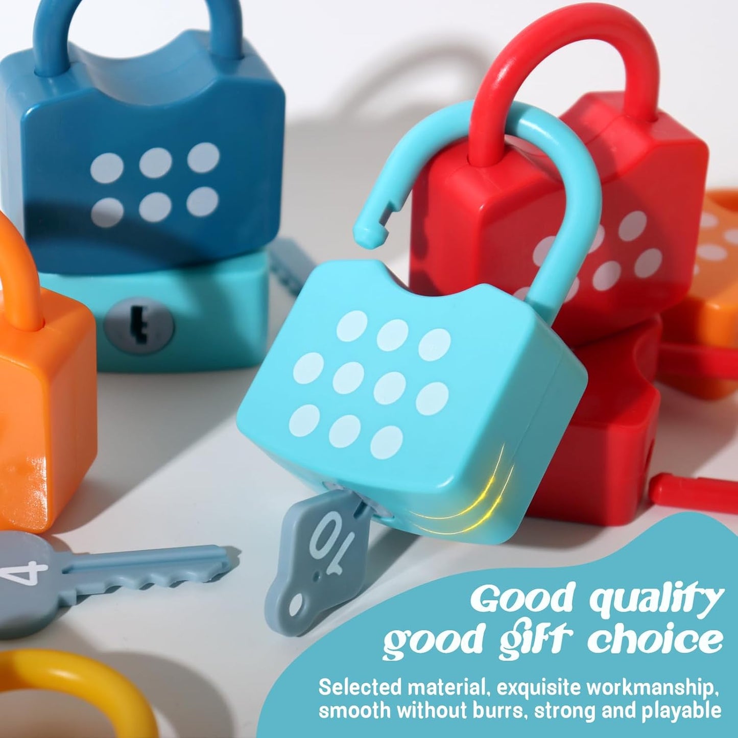 Kids Learning Locks with Keys Numbers Matching & Counting Montessori Educational Toys for Ages 3 4 5 Boys and Girls Preschool Games Gifts