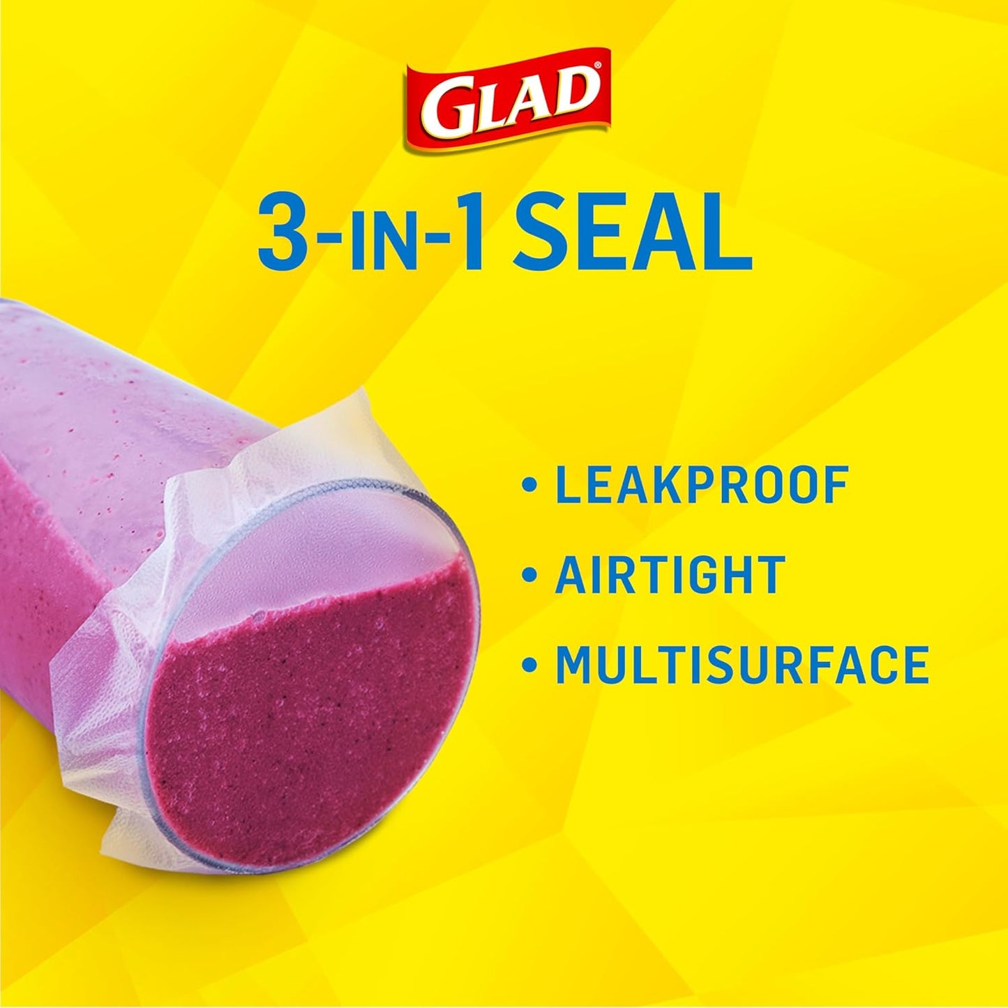 Glad Press'N Seal Food Plastic Wrap, 70 Square Foot Roll (Package May Vary)