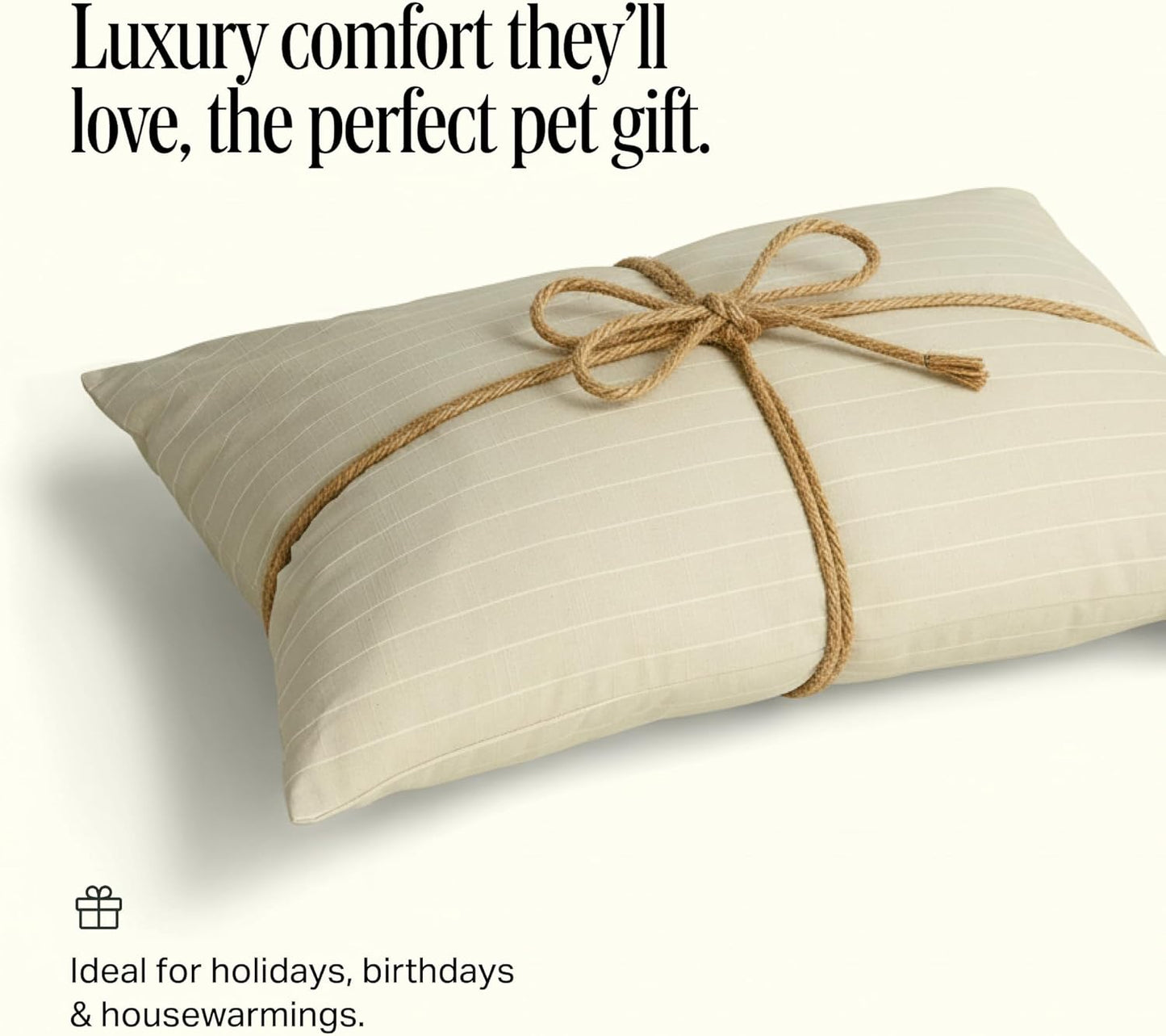 Preston Lane Brody Luxury Dog Bed with Removable Washable Cover – Plush Comfort for Large Dogs – Stylish Modern Design, Made in Portugal, Large