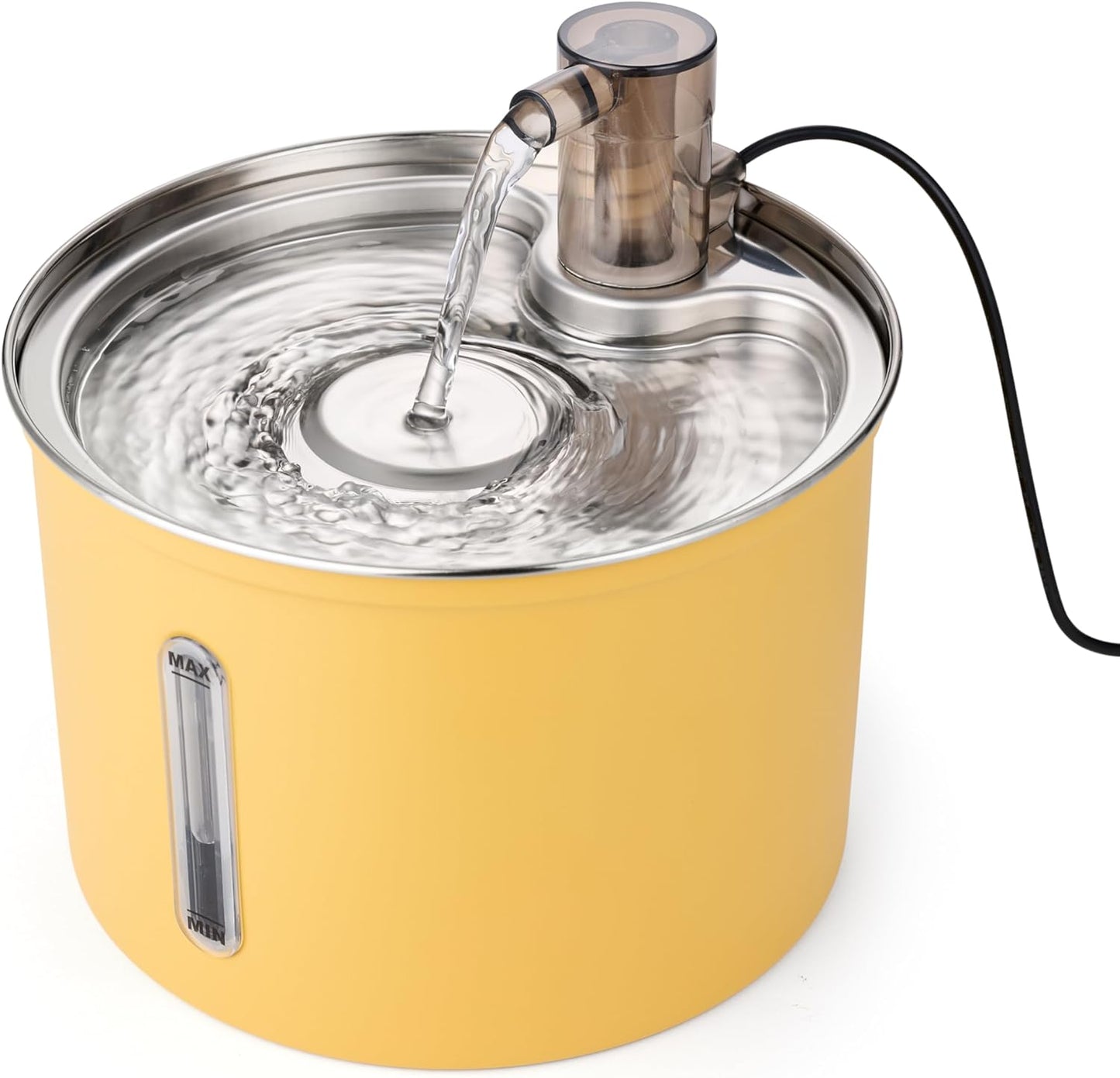 Stainless Steel Cat Water Fountain 3L – Ultra Quiet Pump, Triple Filtration System, Automatic Pet Drinking Fountain for Cats & Small Dogs, Dishwasher-Safe with USB-C Power