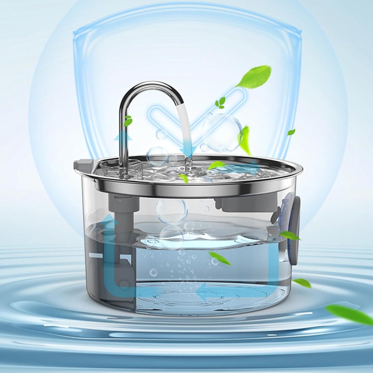 Water Fountains for Cats Indoor | 3.2L Water Bowl Fountain for Cats Inside | Automatic Waterer Pet Feeding Bowl for Small Medium Large Breed Dog Puppy Kitten Drinking Watering Indoor