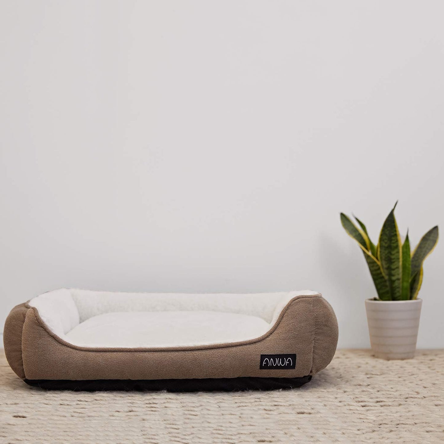 Durable Square Dog Bed - Machine Washable, Comfortable for Small & Medium Puppies