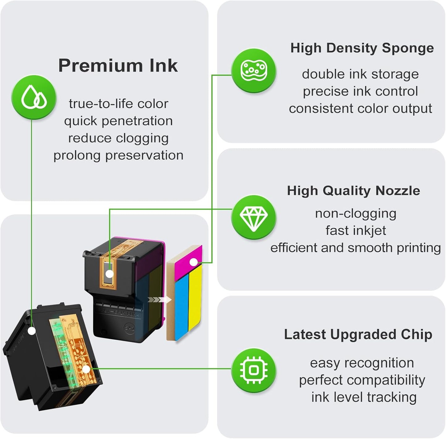 67XL Ink Cartridge Replacement for HP 67 XL hp67xl Black/Color Combo Pack for DeskJet Envy 2855e 2827e 2755e 6055e 2700 2700e 6000 6000e 4155e 4227e 2734e 6455e 6400 2752e 4100 4100e 6400e Printer