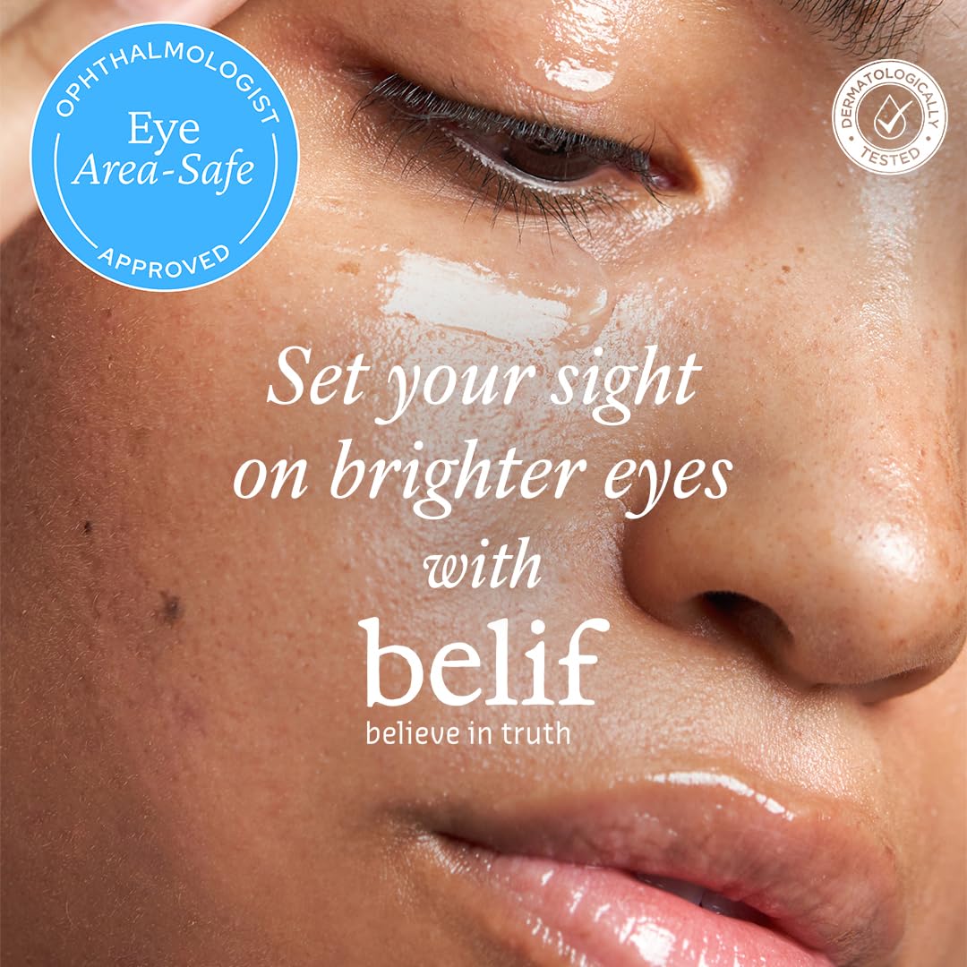 belif Aqua Bomb Cooling Eye Gel - Caffeine & Hyaluronic Acid for Puffiness & Hydration, Niacinamide & Vitamin C for Dark Circles, Adenosine & Collagen for Plumping, Korean Skin Care, 0.5 fl oz (15ml)