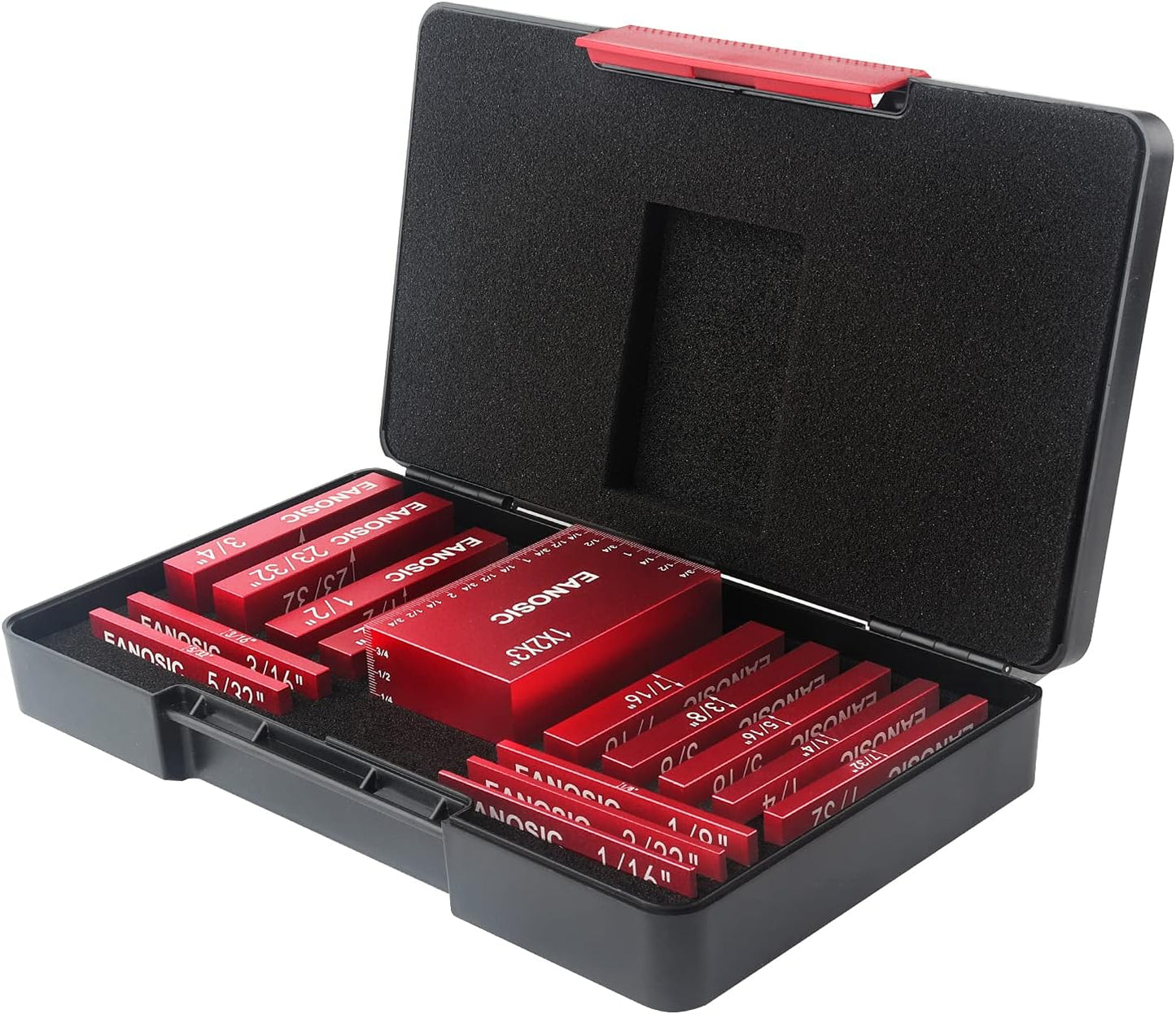 Setup Blocks Height Gauge Set, 15pcs Precision Aluminum Setup Bars for Router and Table Saw Accessories Woodworking Set Up, Bars Include Laser Engraved Size Markings