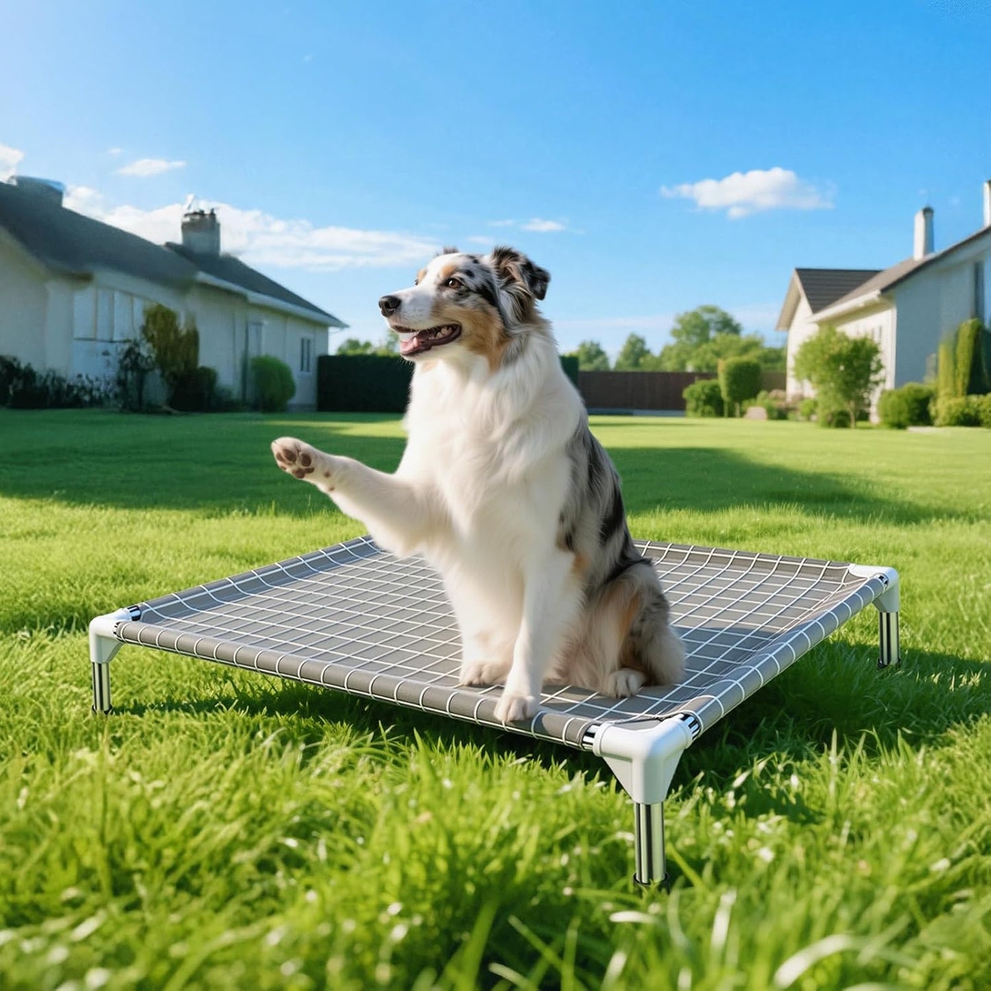 Elevated Dog Bed Pet Cot - Dog Cots Beds for Medium Dogs | Detachable Raised Cat Dog Pet Bed for Medium Dogs