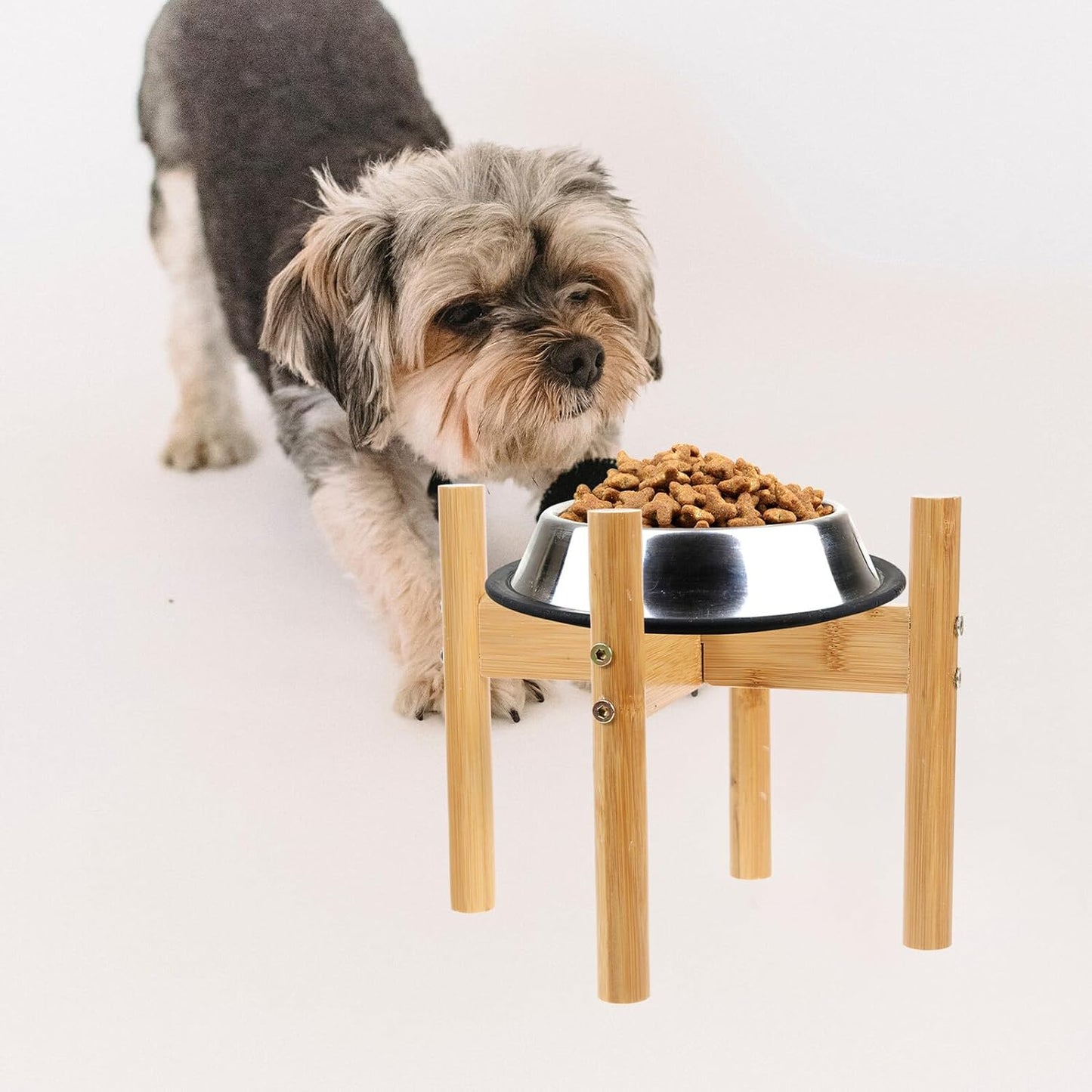 Milisten Elevated Dog Bowl Stand Food Bowl Holder Neck Protection Pet Feeder Rack Small Size Raised Feeding Station for Puppies and Small Dogs