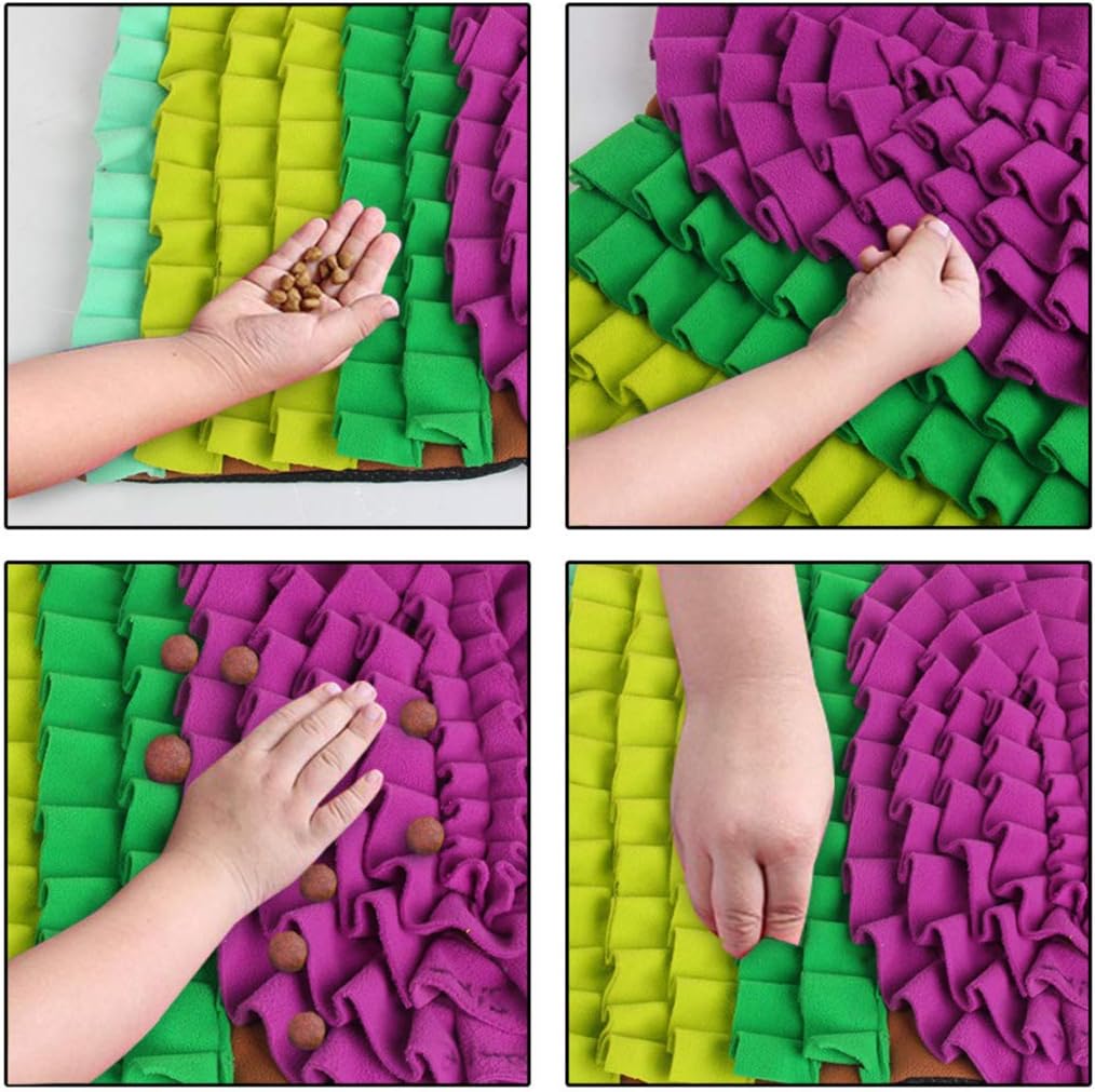 Pet Dog Snuffle Mat Nose Smell Intelligence Training Blanket Sniffing Pad Slow Feeding Bowl Food Dispenser Carpet