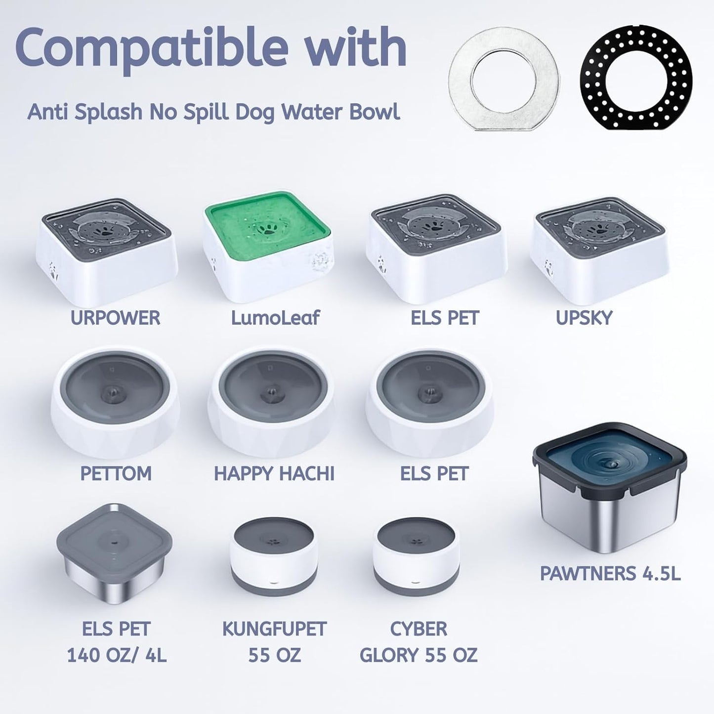 NISPIRA Replacement Filters for LumoLeaf UPSKY URPOWER 70 oz 55 oz 4.5L Pet Water Bowl Drinking Fountain | Coconut Activated Charcoal for Dog Cat Water Dispenser | Pack of 12