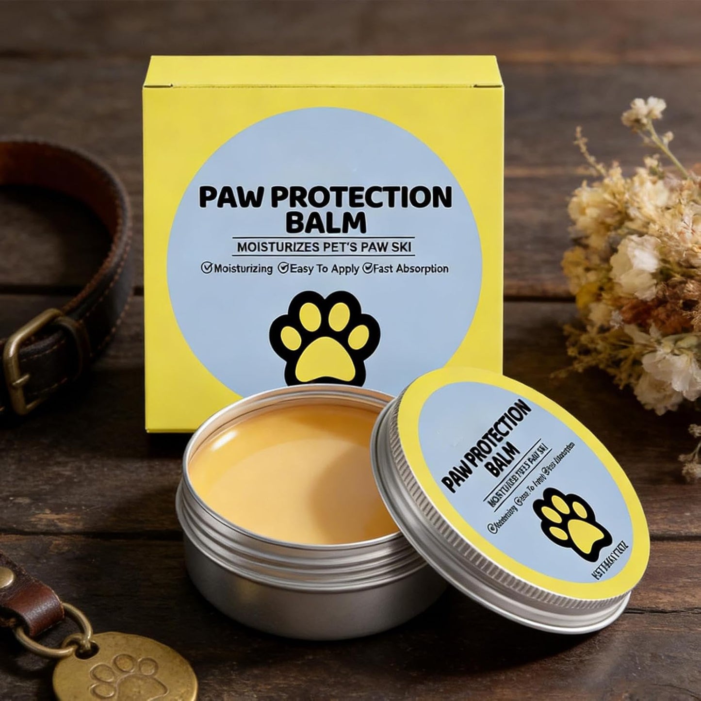 Dog Nose Balm - 50g Moisturizing Soothing Lick-Safe Cream Tool, Dry Snout Gear, Pet Puppy Bulldog Function, Feet Claw Wellness Category, Care Bath Home Outdoor Winter Travel Indoor
