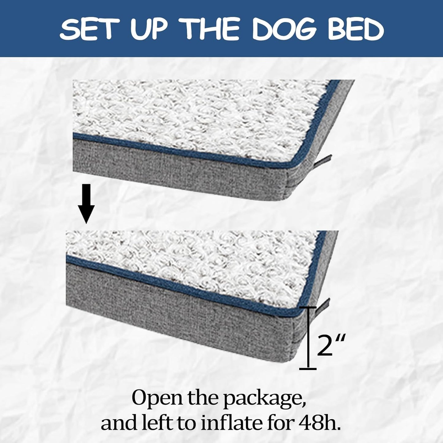 EMPSIGN Reversible Cool and Warm Dog Bed for Crate Pad, Pet Beds with Washable and Removable Cover, Dogs Crate Beds Sleeping Mats, Beds for Dog Crate for Large Medium Small Dogs, Grey
