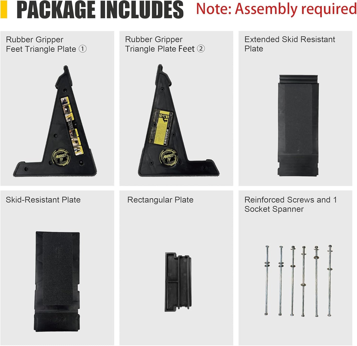Ladder Leveler, Pitch Hopper, Ladder Stabilizer with Storage, Ladder Levelers for Stairs and Extension Ladders, Easy to Use, Conquer Uneven Ground (Regular Black)