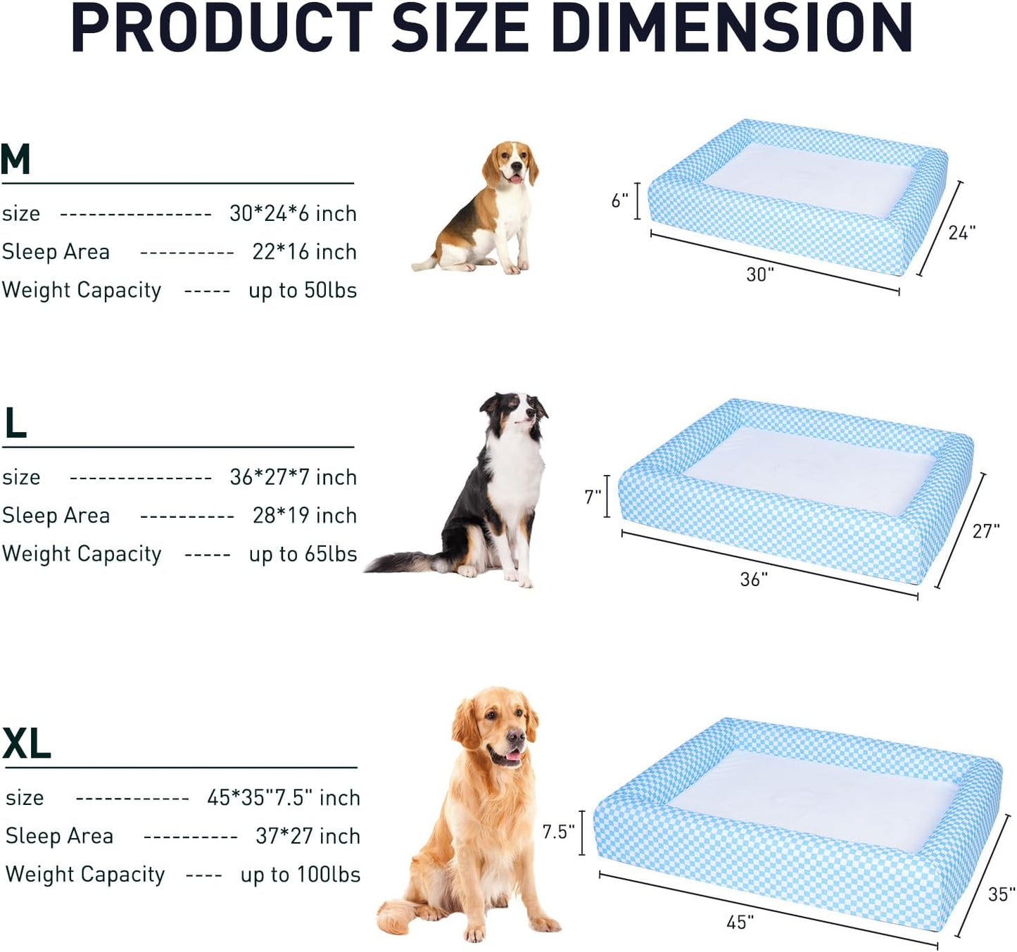 Indestructible Dog Bed for Large Dogs - Memory Foam Dog Bed with Reversible Breathable Mat, 4-Sided Bolster, Machine Washable Cover & Non-Slip Bottom, 36 x 27 x 6 Inch