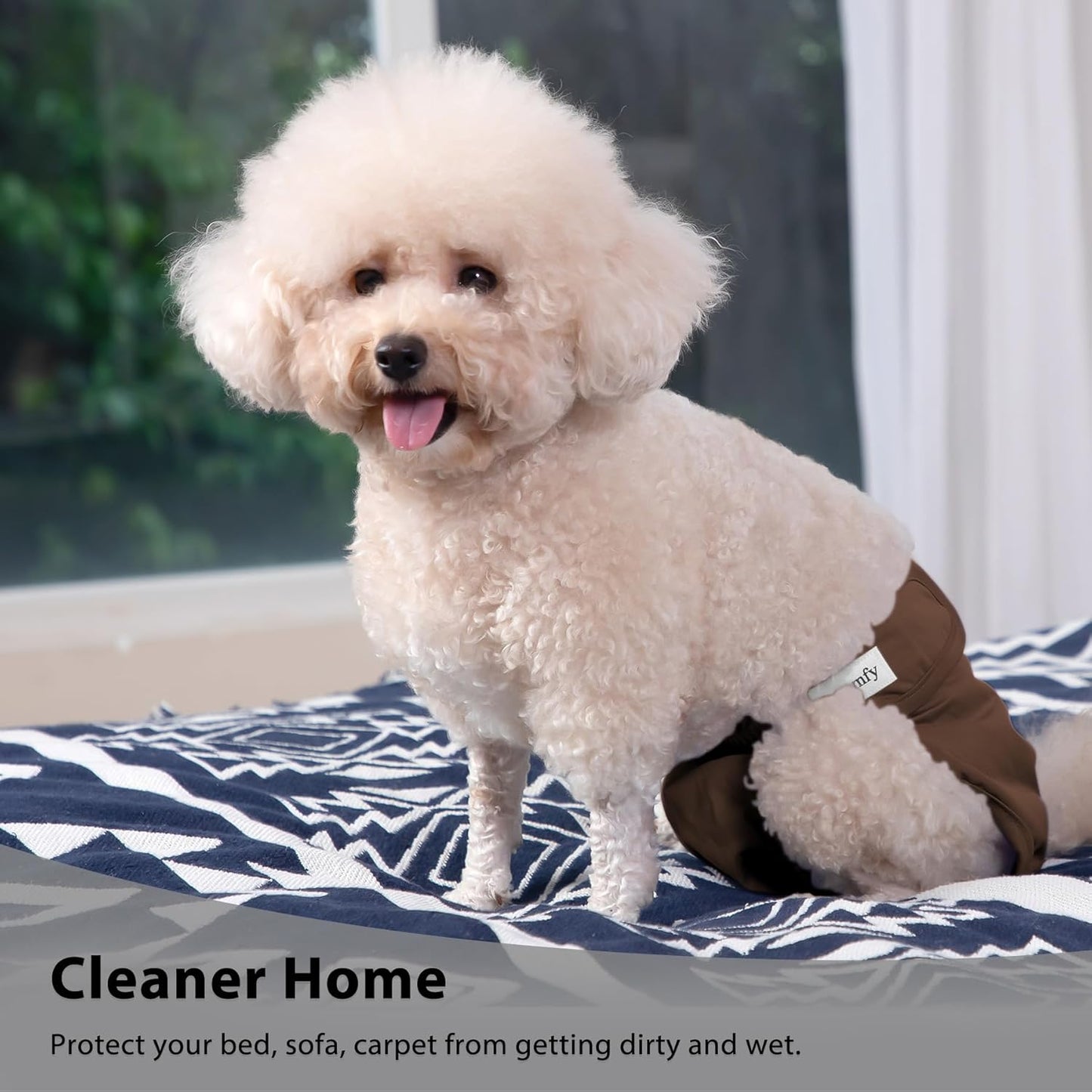 Reusable Female Dog Diapers for Medium Dogs,(4 Pack) Easy Absorbent Large Doggie Diapers for Peeing,in Heat,Doggie Period Panties,Dark Colors,L