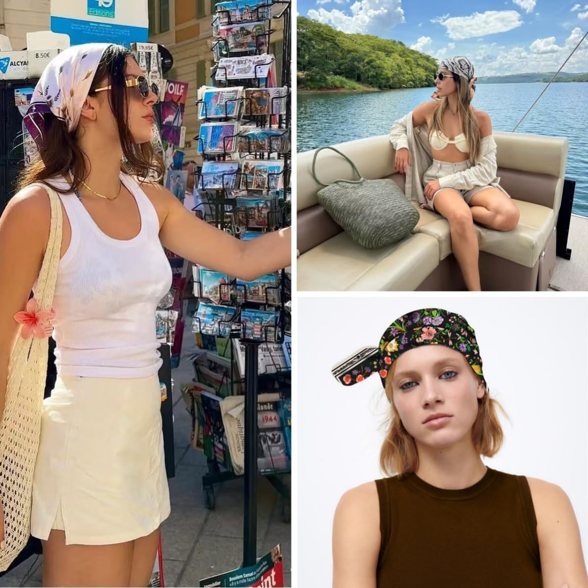 Neck Scarf For Women Silky 21" Square Head Scarves Wraps Hair Bandanas Scarfs Fashion Handbag Accessories lightweight