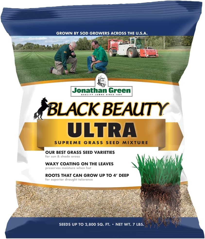 Jonathan Green (10322) Black Beauty Ultra Grass Seed - Cool Season Lawn Seed (7 lb)