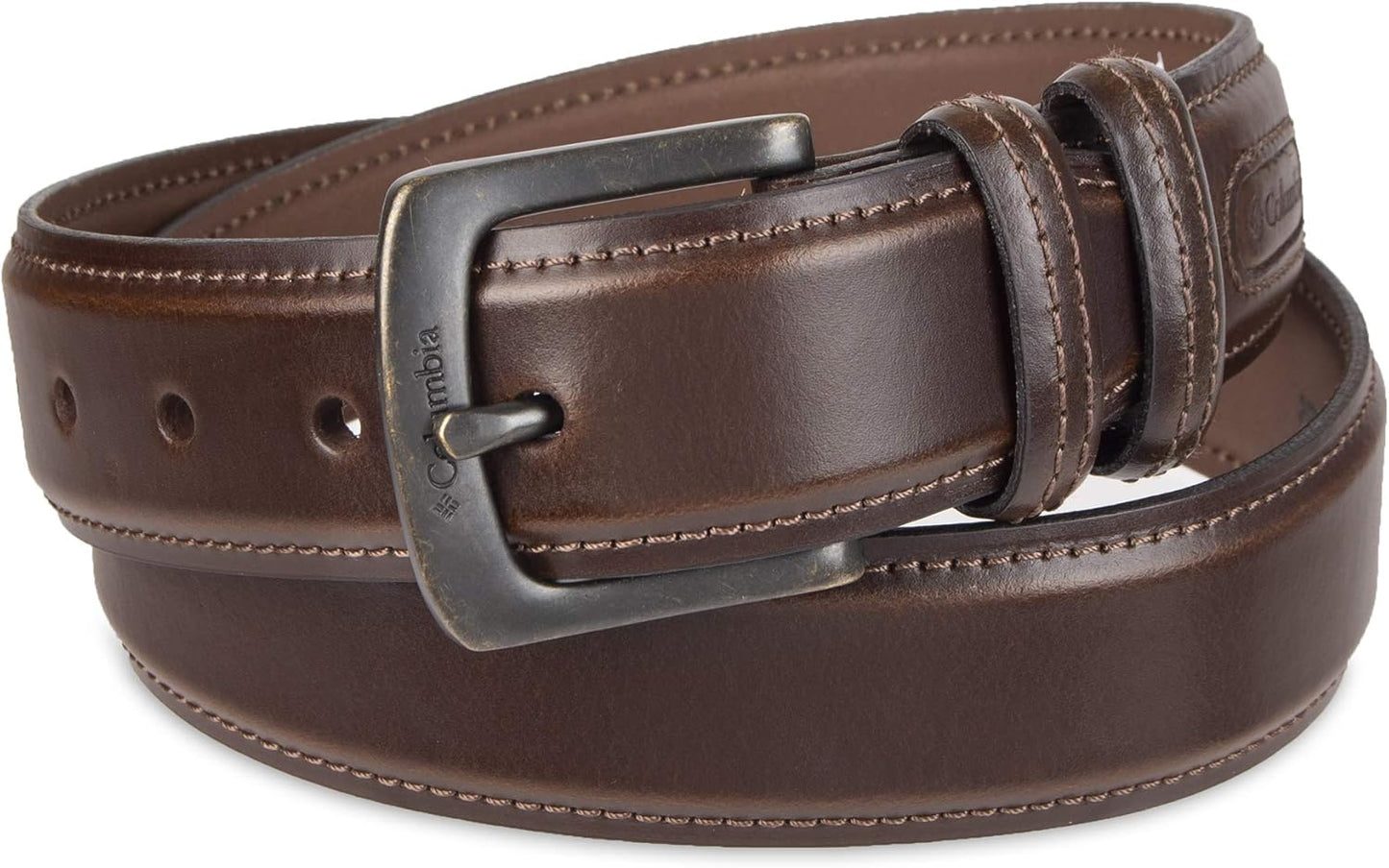 Columbia Men's Leather Casual Belt Tan & Brown Classic Style for Everyday Wear