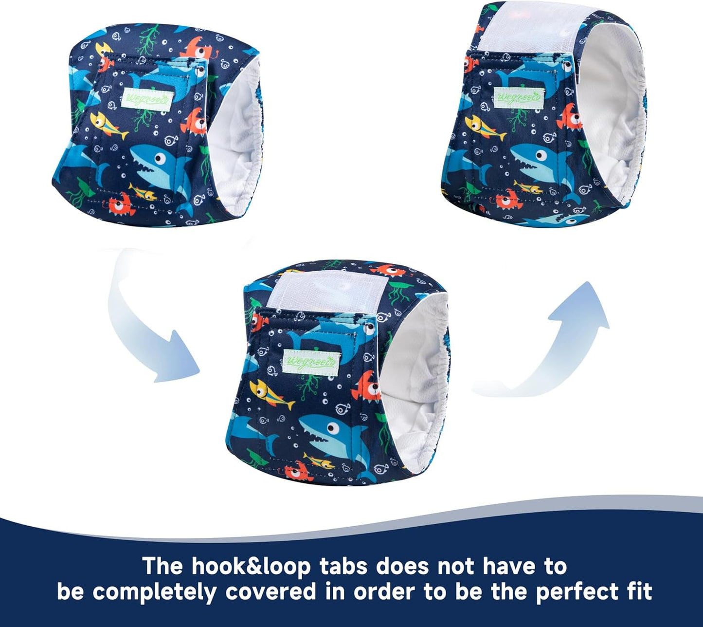 wegreeco Small Dog Diapers Male,Reusable Belly Bands for Male Dogs,Washable Doggie Puppy Diapers Wraps,Medium Large Size(5 Pack Small)