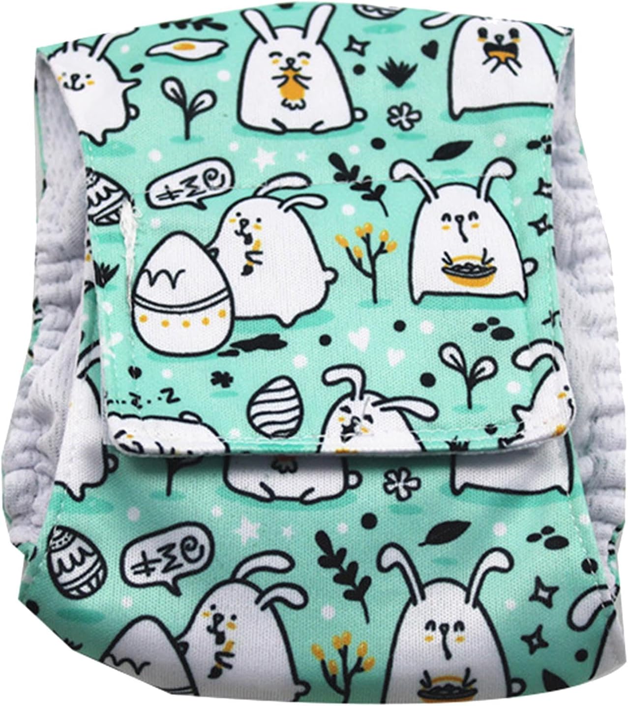 Male Dog Diapers Reusable Washable Super Absorbent Leakproof Adjustable Belly Bands for Male Dogs Pets Pee Wrap Nylon Material (Rabbit L)