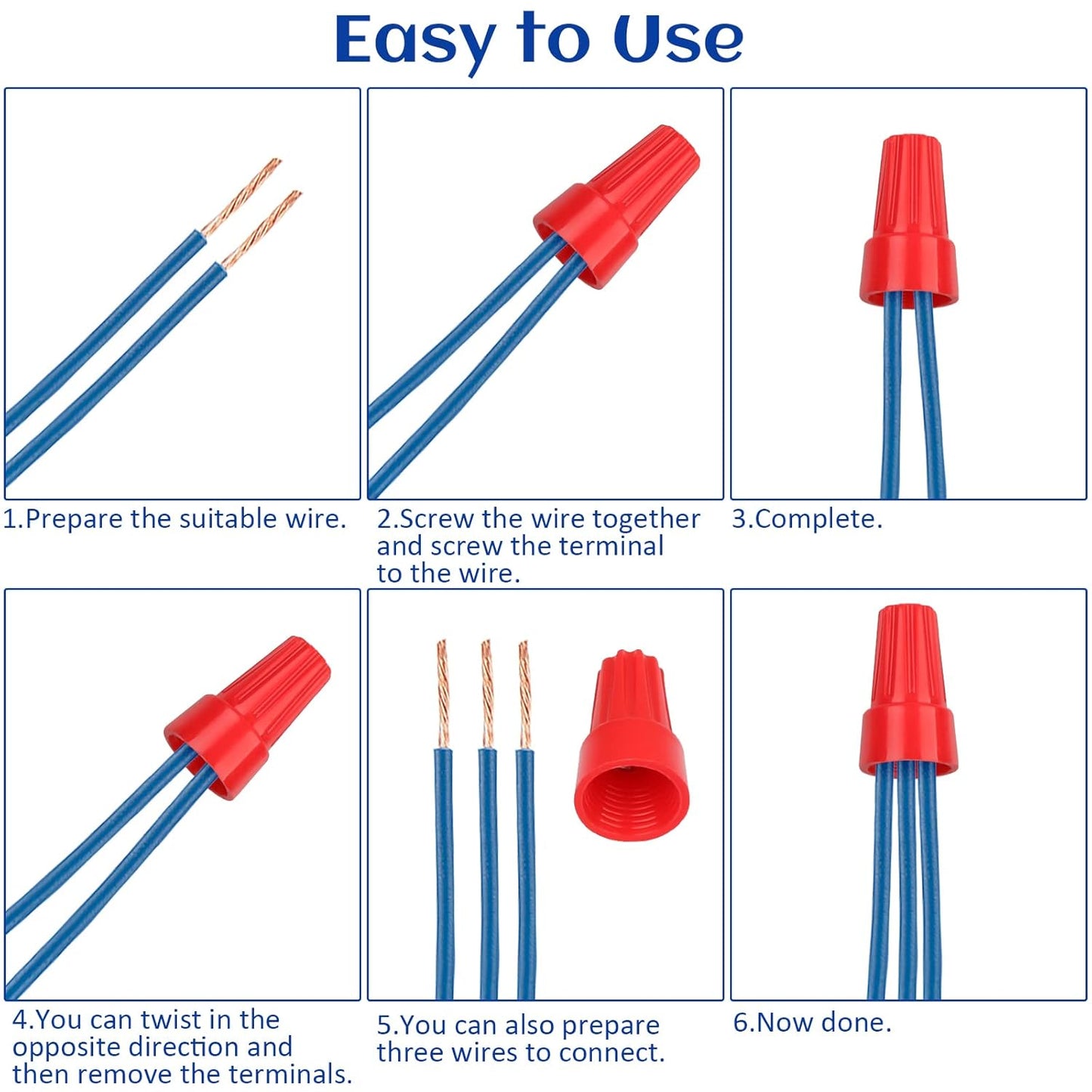 180 PCS Wire Connectors, Insulating Insert Twist Electrical Wire Connectors with Spring, Portable Wire Caps for Quick Connection, Colorful Wire Caps Electrical