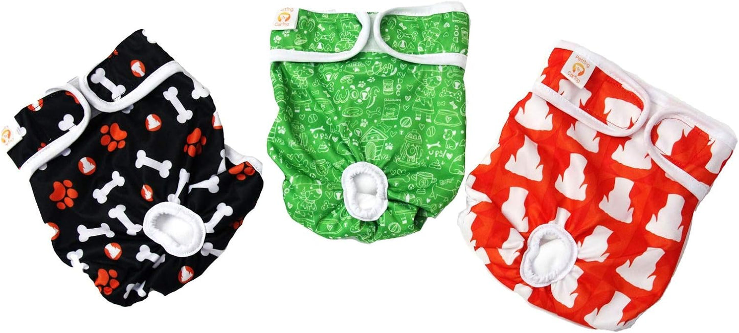 Dog Diapers Washable & Reusable Female and Male Dog Diapers Materials Durable Machine Washable Solution for Pet Incontinence and Long Travels - 3 Pack Set (L, New)
