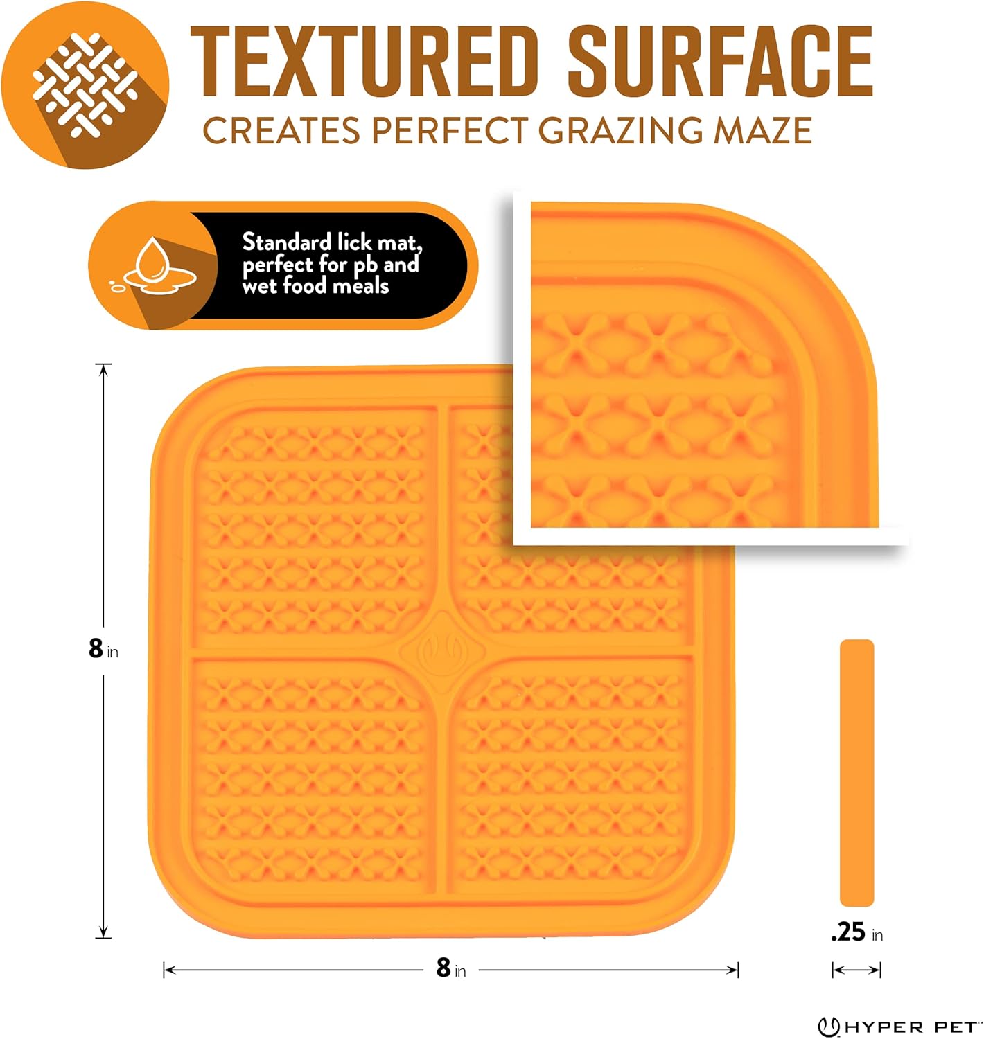 Hyper Pet IQ Treat Lick mat for Dogs, Dog Slow Feeder & Cat Lick mats | Great Alternative to Slow Feeder Bowls & Feeders | Perfect Dog Licking mat, Cat Puzzle & Enrichment Toys