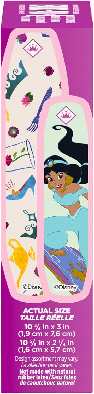 Band-Aid Brand Adhesive Bandages for Minor Cuts & Scrapes, Wound Care Featuring Disney Princess Characters, Fun Bandages for Kids and Toddlers, Assorted Sizes, 20 Count
