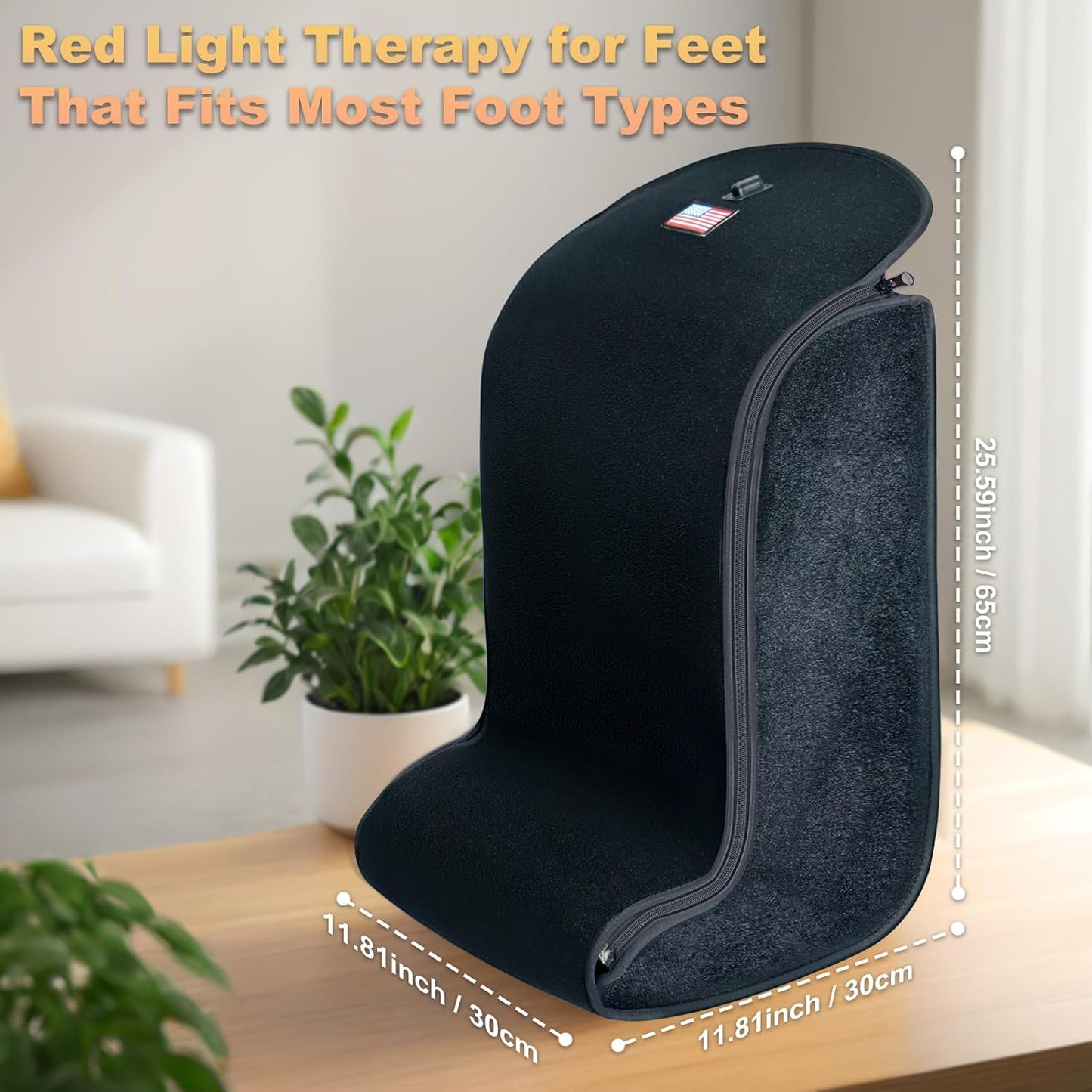 Red Light Therapy Device for Feet, Knees, Ankles & Legs – 2026 Upgraded 4 Therapy Modes, 5 Intensity Levels, 10–90 Min Timer, Red & Infrared Light Therapy for Home & Travel Use (13.8 × 11 × 18 in)