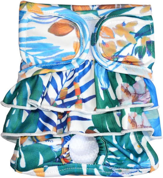 Dog Diapers 3 Pack Pet Diapers for Female Dogs Washable Dog Panties Ruffles Puppy Shorts Diapers for Girl Dogs Diapers in Period