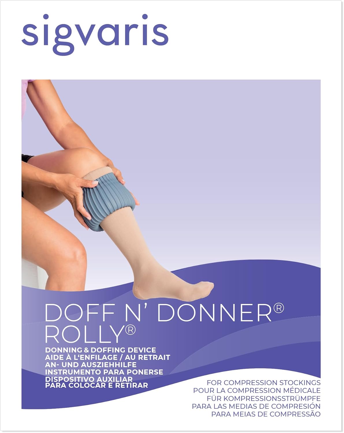 Sigvaris Accessories Doff N' Donner® Rolly® Device for Easy Donning and Doffing of Compression Garments Classic Blue