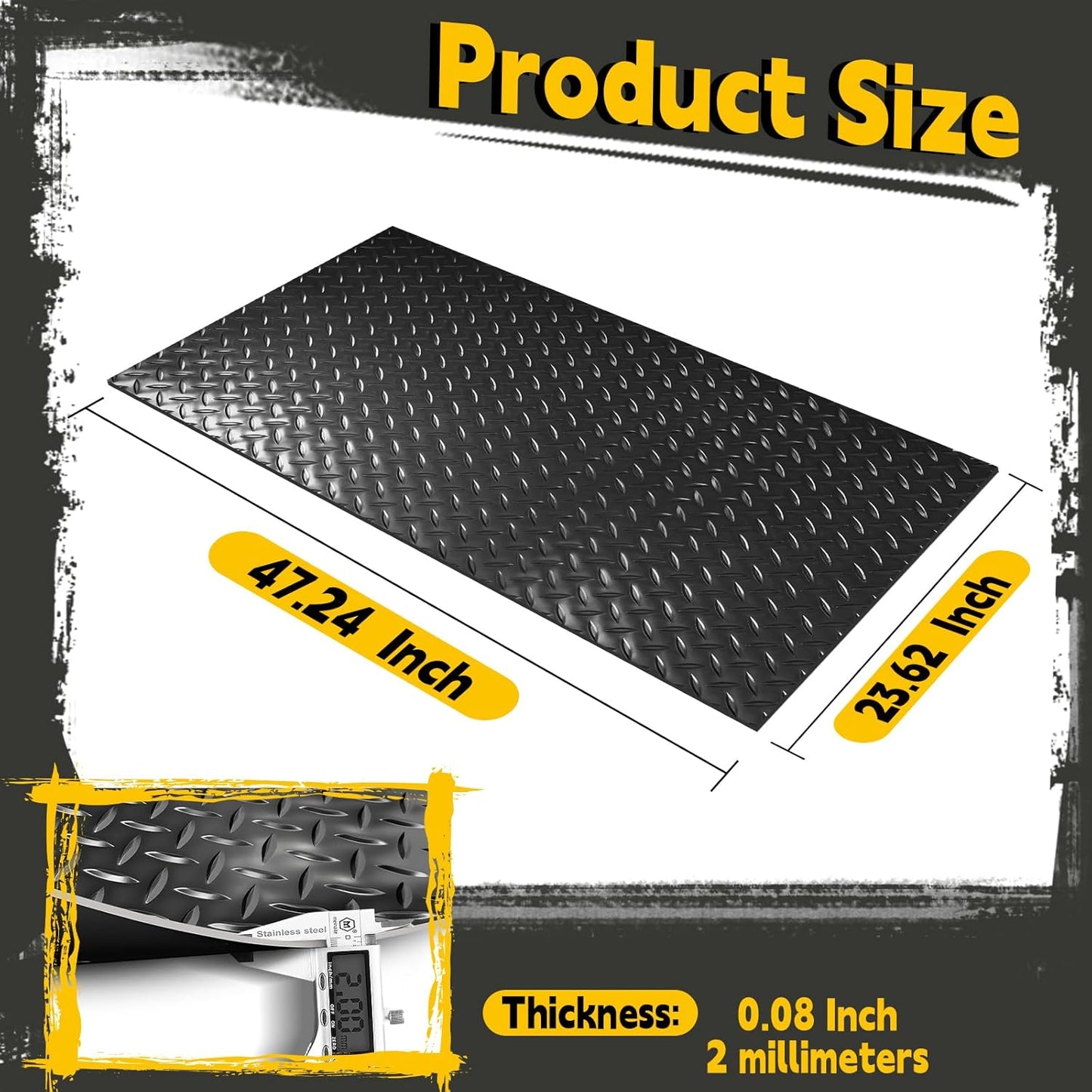 Workbench Mat 47.24"x23.62" Work Bench Pad, 2mm Non-Slip Steel Plate Tool Station for Painting, Woodworking, Crafting, DIY Building (47.24" x23.62)