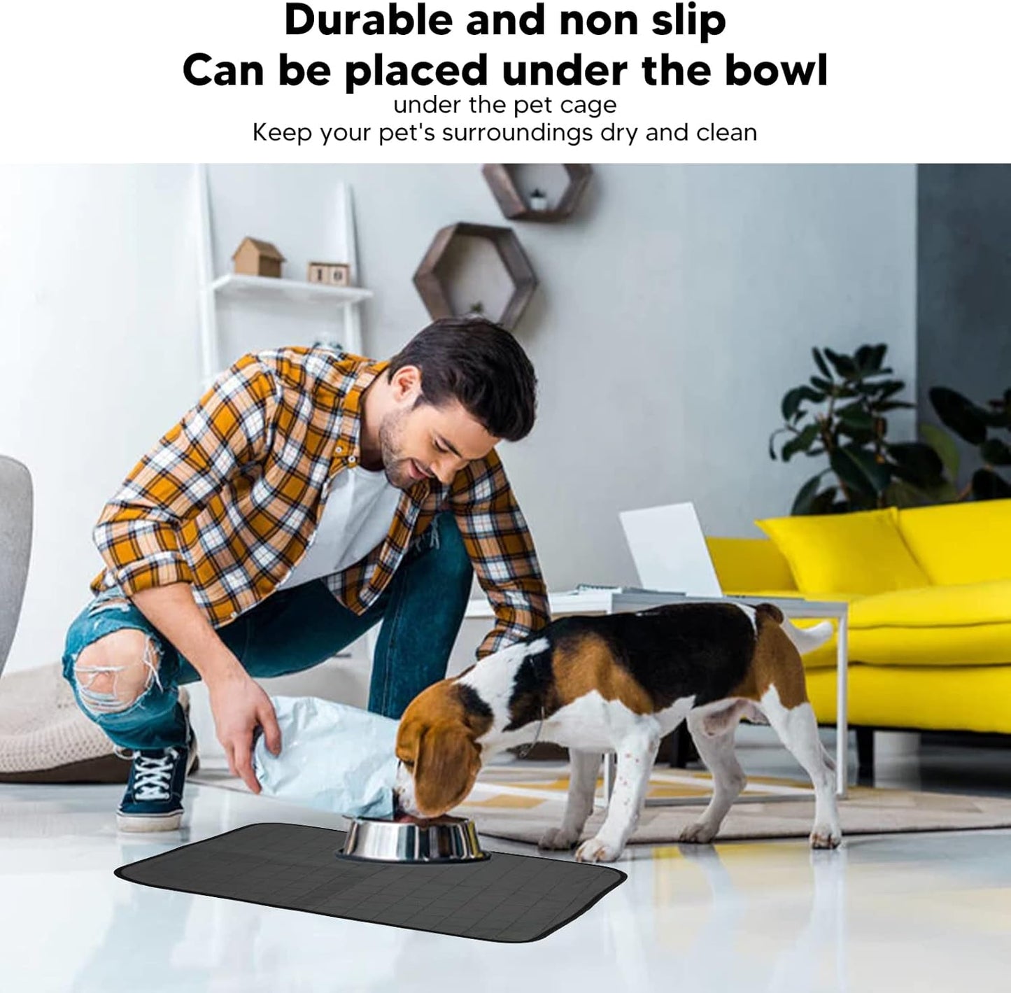 Pet Pee Pad Washable Super Absorbent Non Slip Reusable Training Pad for Dogs Cats Puppies Pigs Multi Layer Soft Fabric Easy Clean Durable (L)