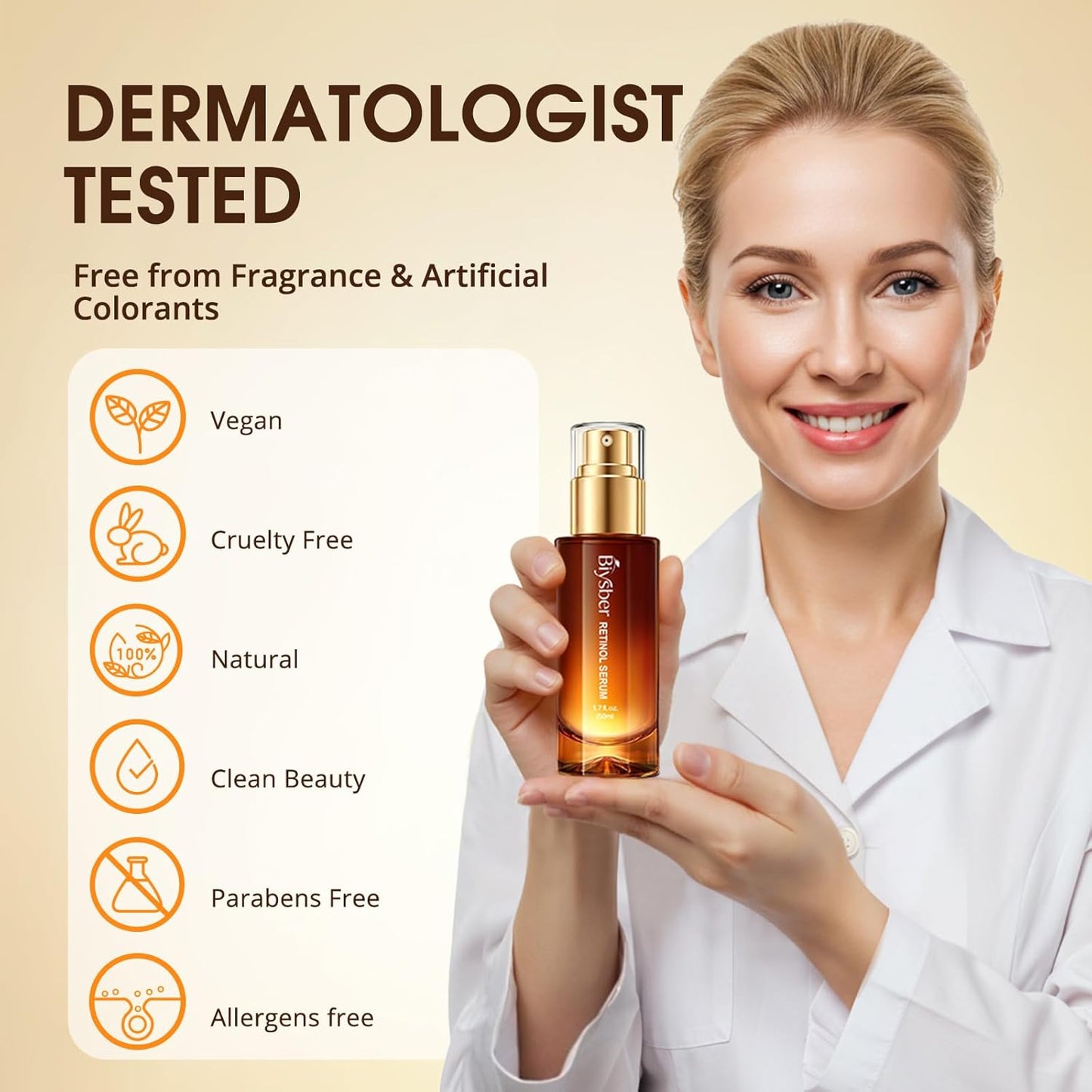 Retinol Collagen Serum for Face: Anti Aging &Anti Wrinkle Repair Peptide Serum with Hyaluronic Acid to Boost Hydration- Day/Night Facial Firming Neck Plump Skin Care for Women/Men(1.70 Fl Oz)