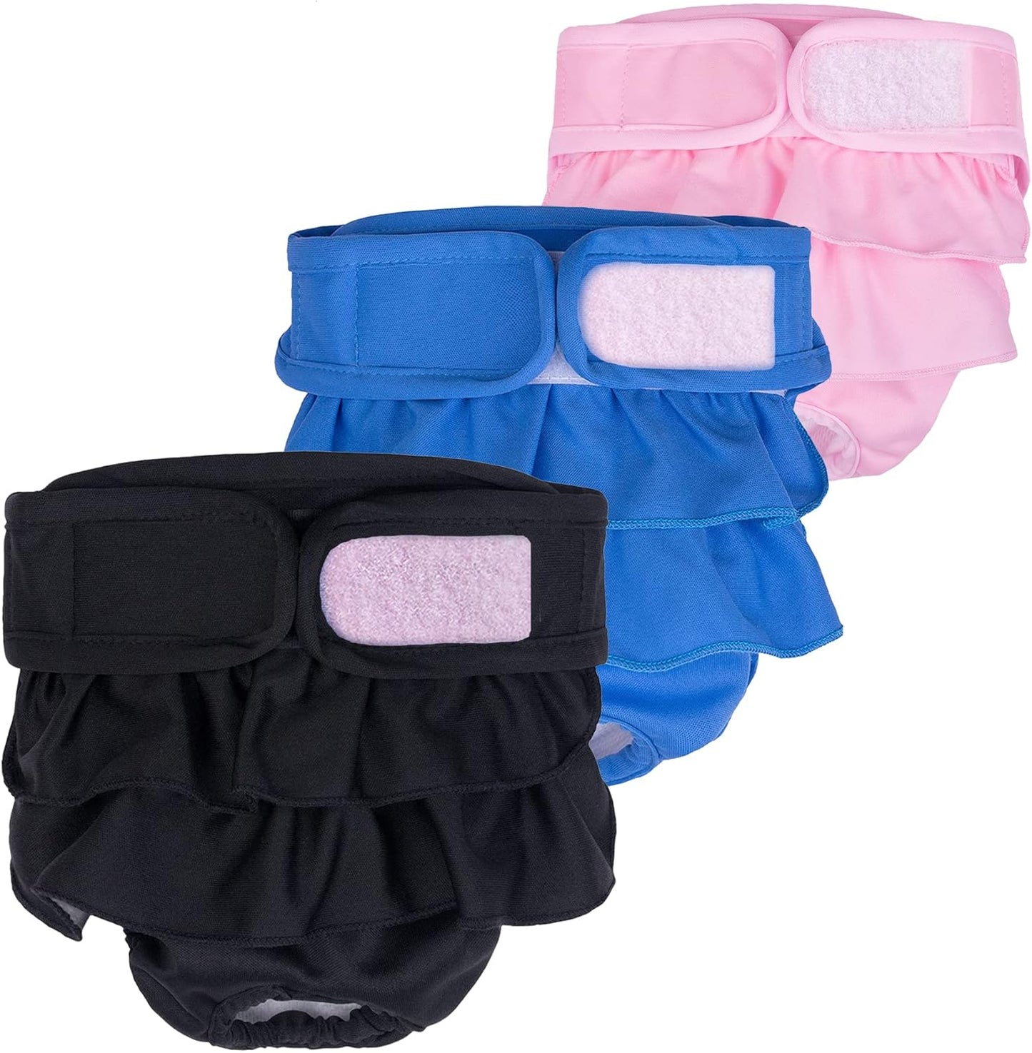 Washable Female Dog Diapers, Puppy Diapers for Dog Period Reusable Doggie Diapers, Highly Absorbent Dog Heat Panties