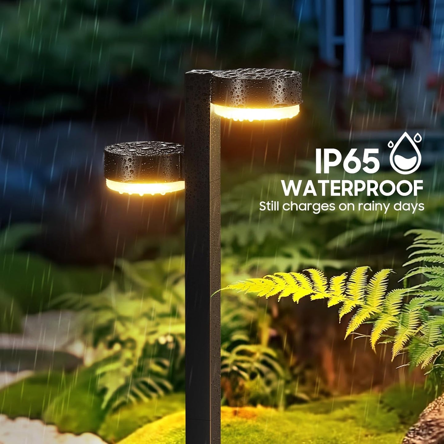 Solar Pathway Lights Outdoor Waterproof, 6 Pack with 12 Head Solar Lights Outdoor Super Bright Up to 15Hrs, Auto On/Off Garden Light for Yard Patio Path Walkway Driveway Outside Decor