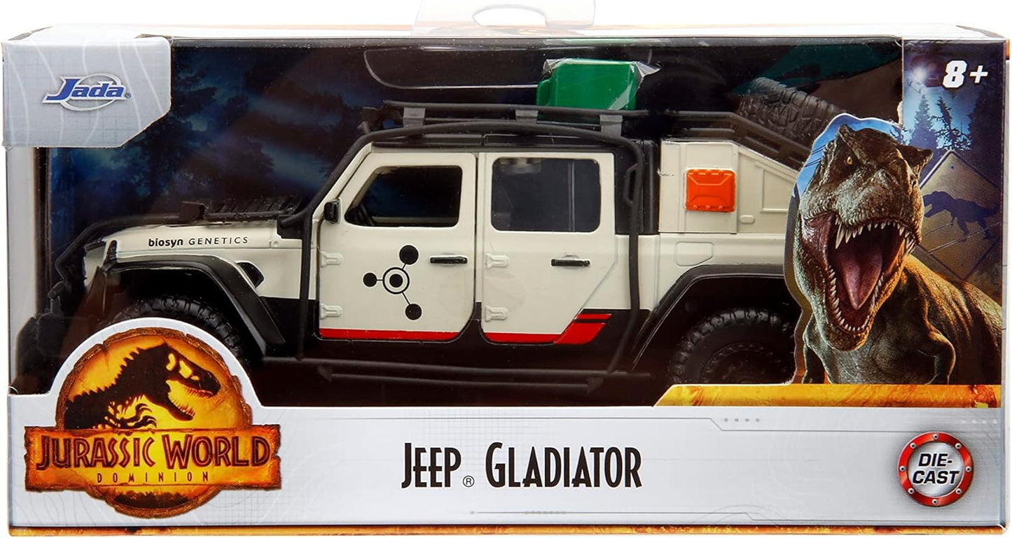 Jada Jurassic World Dominion 1:32 Jeep Gladiator Die-Cast Car, Toys for Kids and Adults