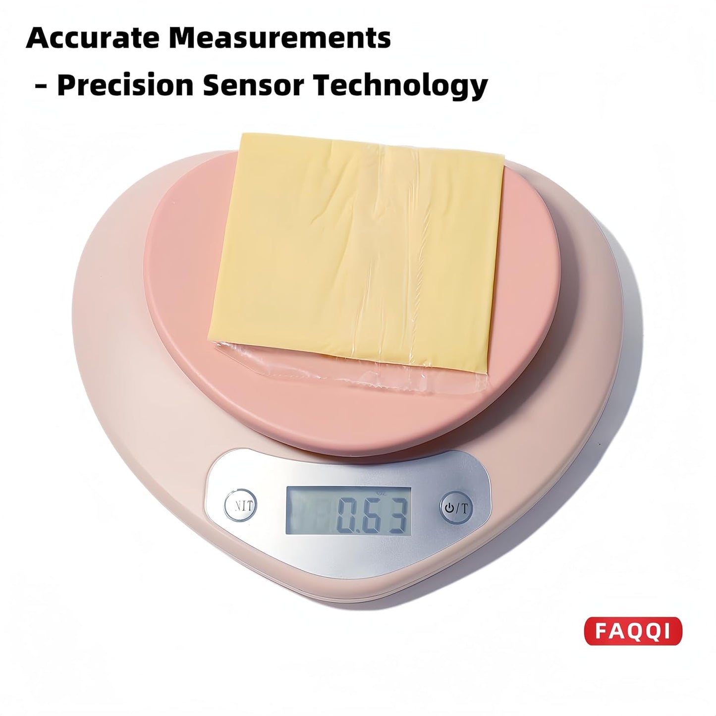 Cute Kitchen Scale, Digital Food Scale with LCD Display, 11 lb (5kg) Capacity, 0.03 oz (1g) Precision for Baking and Cooking (Pink)