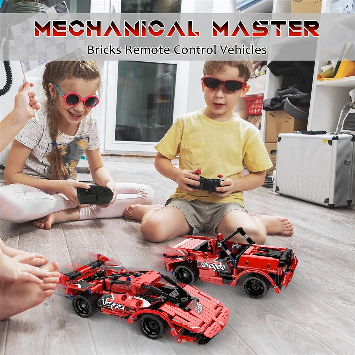 GMAOPHY STEM Building Toys for Kids Age 5 6 7 8 9 10 11 12 Years Old, 2 in 1 Remote Control Racer Car Engineering Kits, Early Learning Building Blocks, Christmas Birthday Gift for Boys Girls Age 8-12