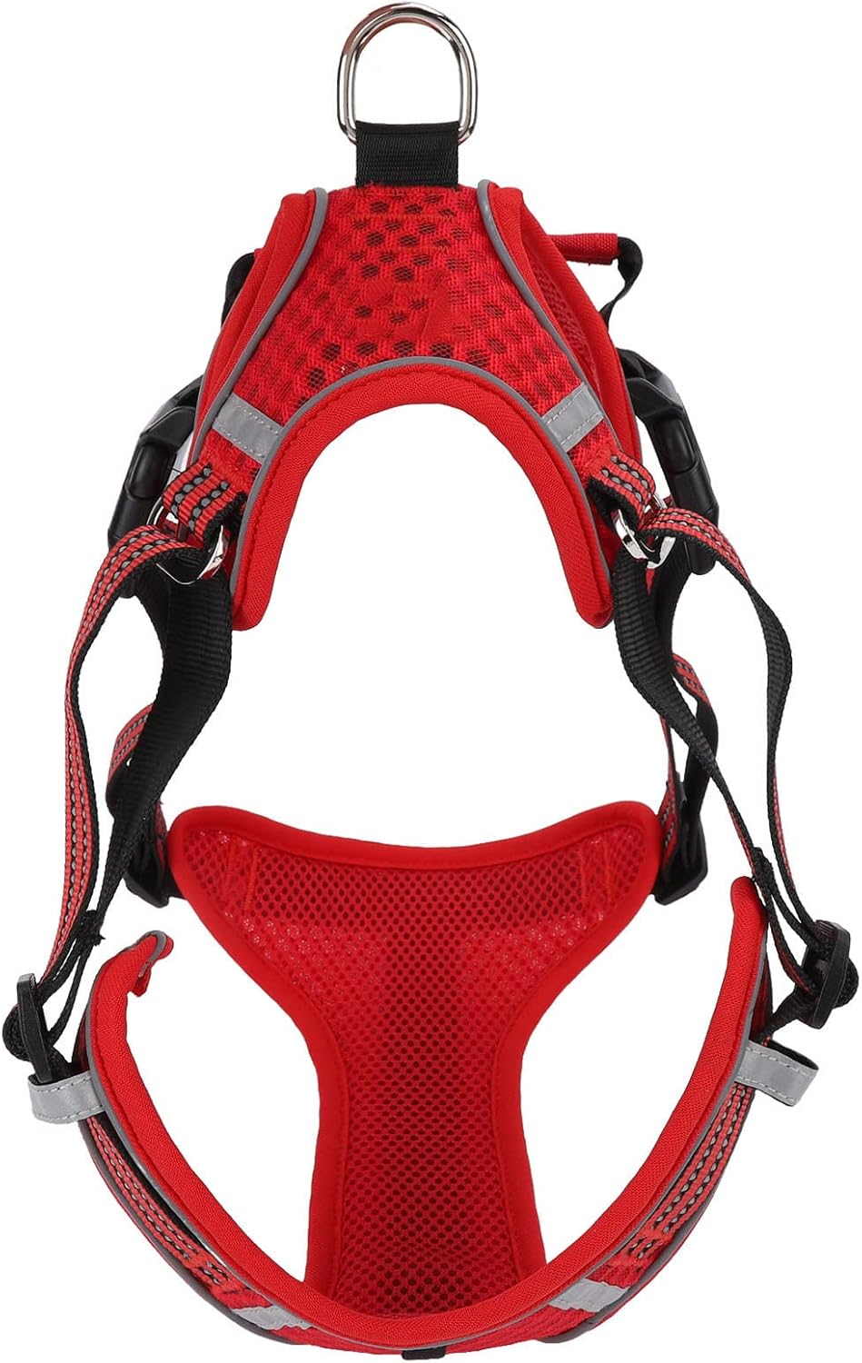 Dog Vest, Adjustable Breathable Reflective Dog Vest with Alloy Traction Buckle Harness Medium Sized Harness for Large for Outdoor Walking, Running, Training (M)