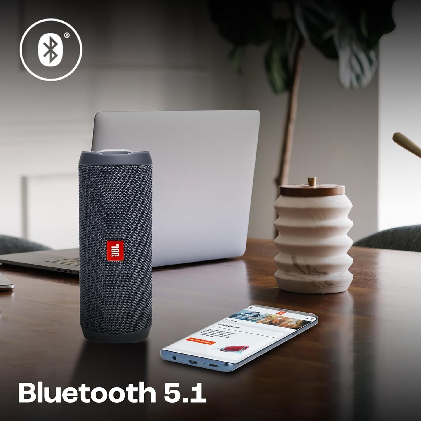 JBL Flip Essential 2 - Portable Bluetooth Speaker, powerful sound and deep bass, IPX7 waterproof, 10 hours of playtime for home, outdoor and travel (Gun Metal)