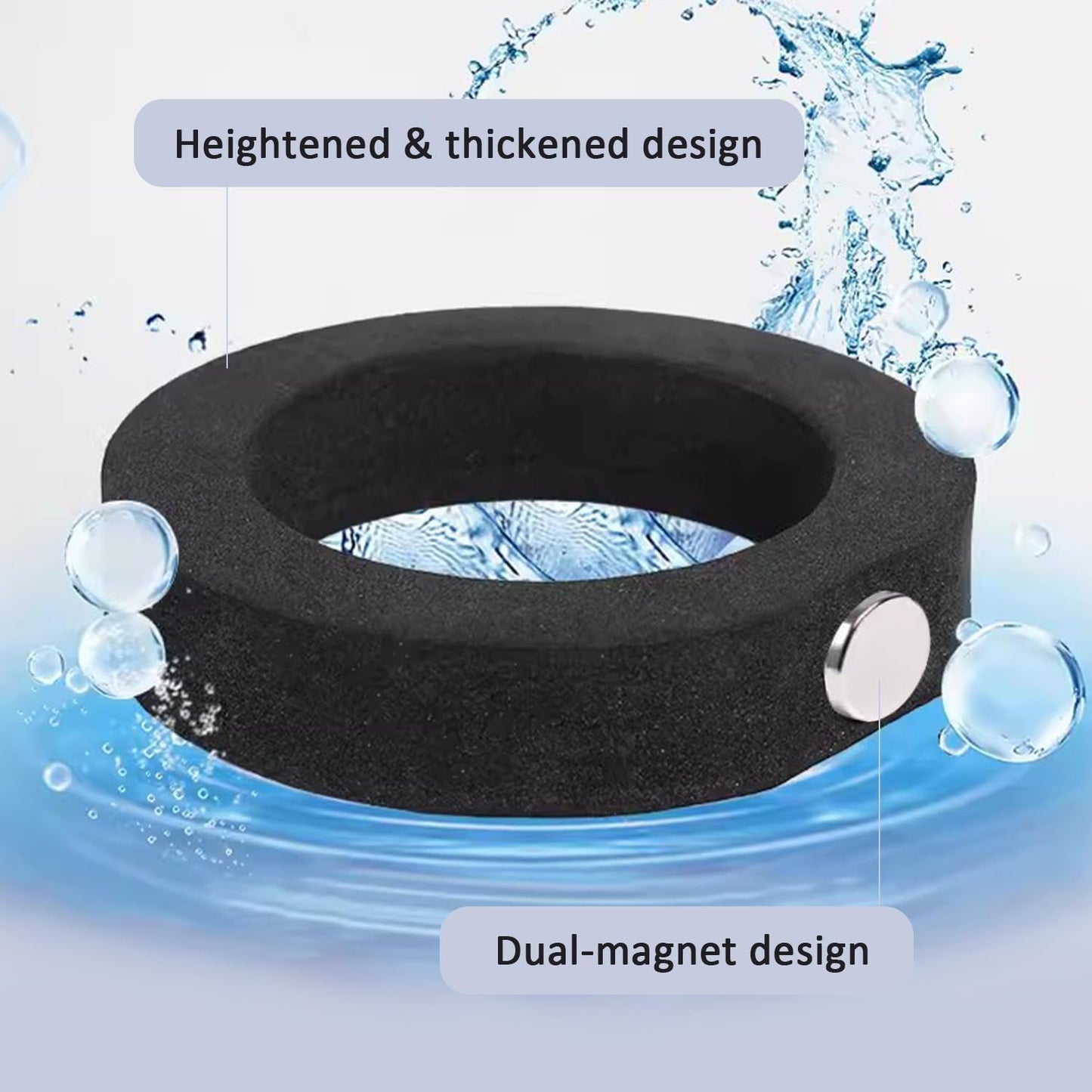 La La Pet®2PCS Magnetic Sponge Fish Feeding Ring Floating Food Feeder for Fish Tank Aquarium Feeding Accessories for Betta Guppy Tropical Fish Small Fish