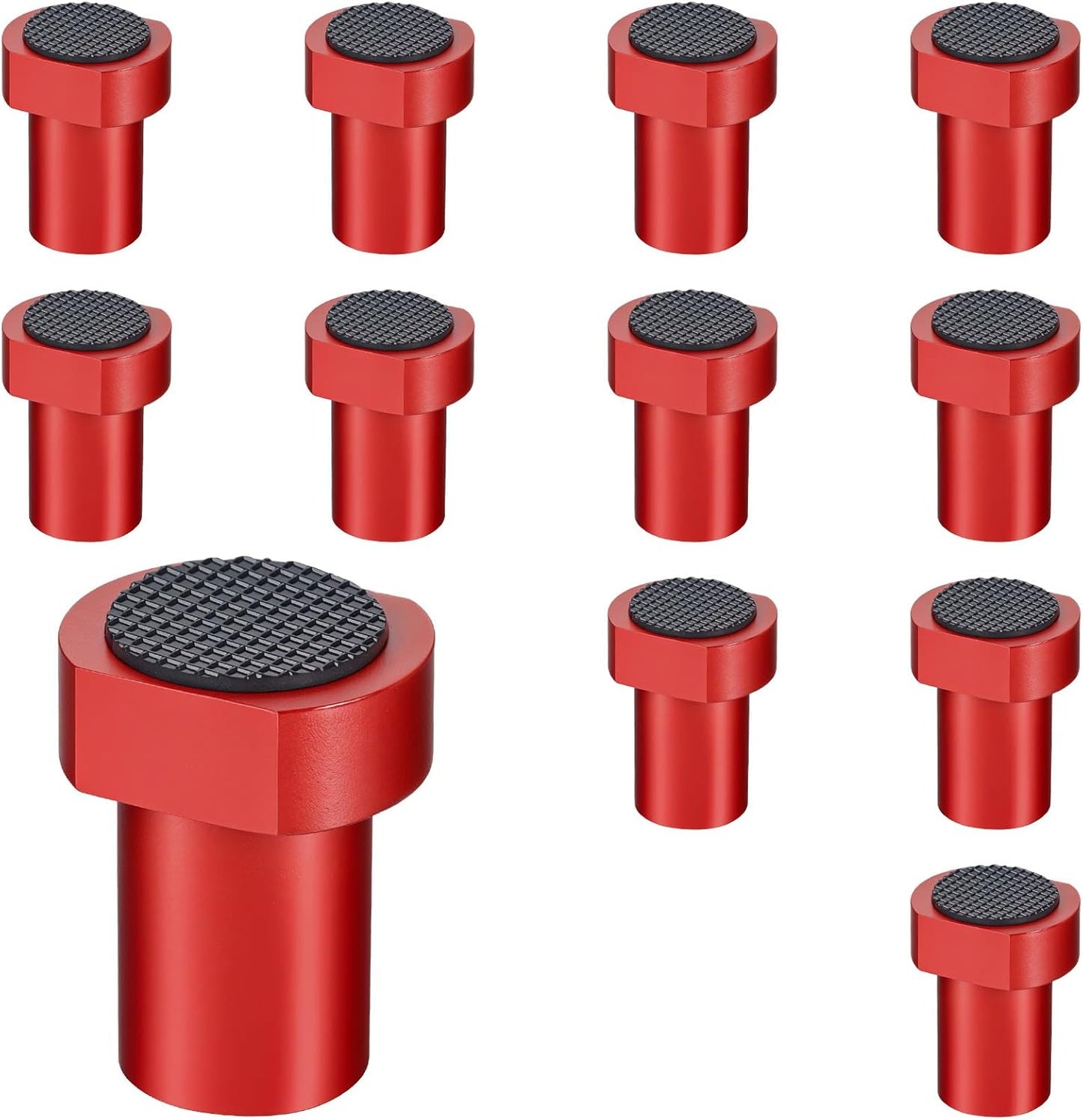 12-Pack 3/4" Aluminum Bench Dogs Non-Slip Bench Dog Clamps Accessories for MFT Workbench, Woodworking & DIY Projects (19mm/0.75inch)