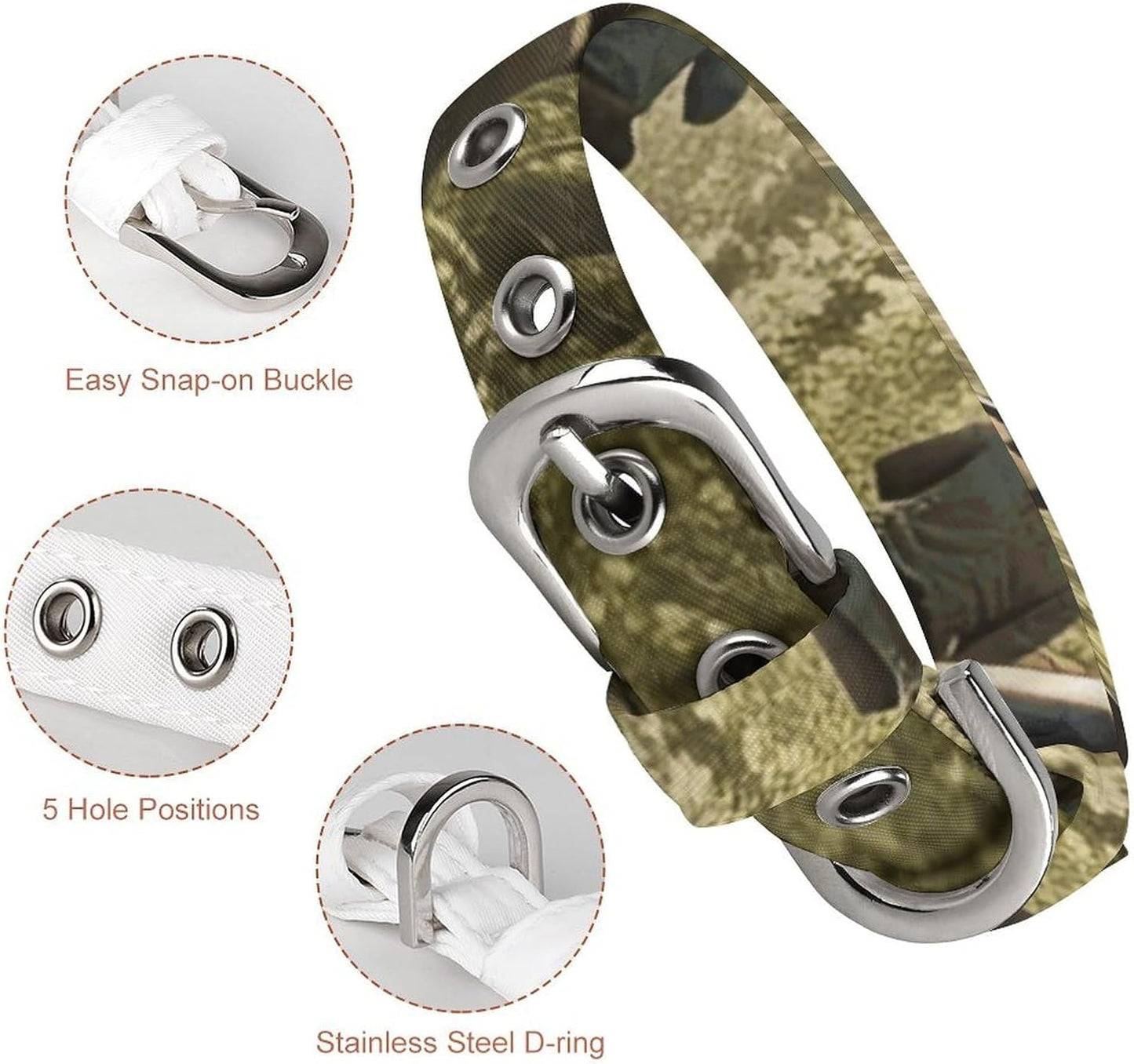 Horseback Riding on The Trails Dog Collar with Buckle Adjustable Martingale Pet Collars Cute Female Male Puppy Collar Soft Waterproof Cat Collars for Small Medium Dogs