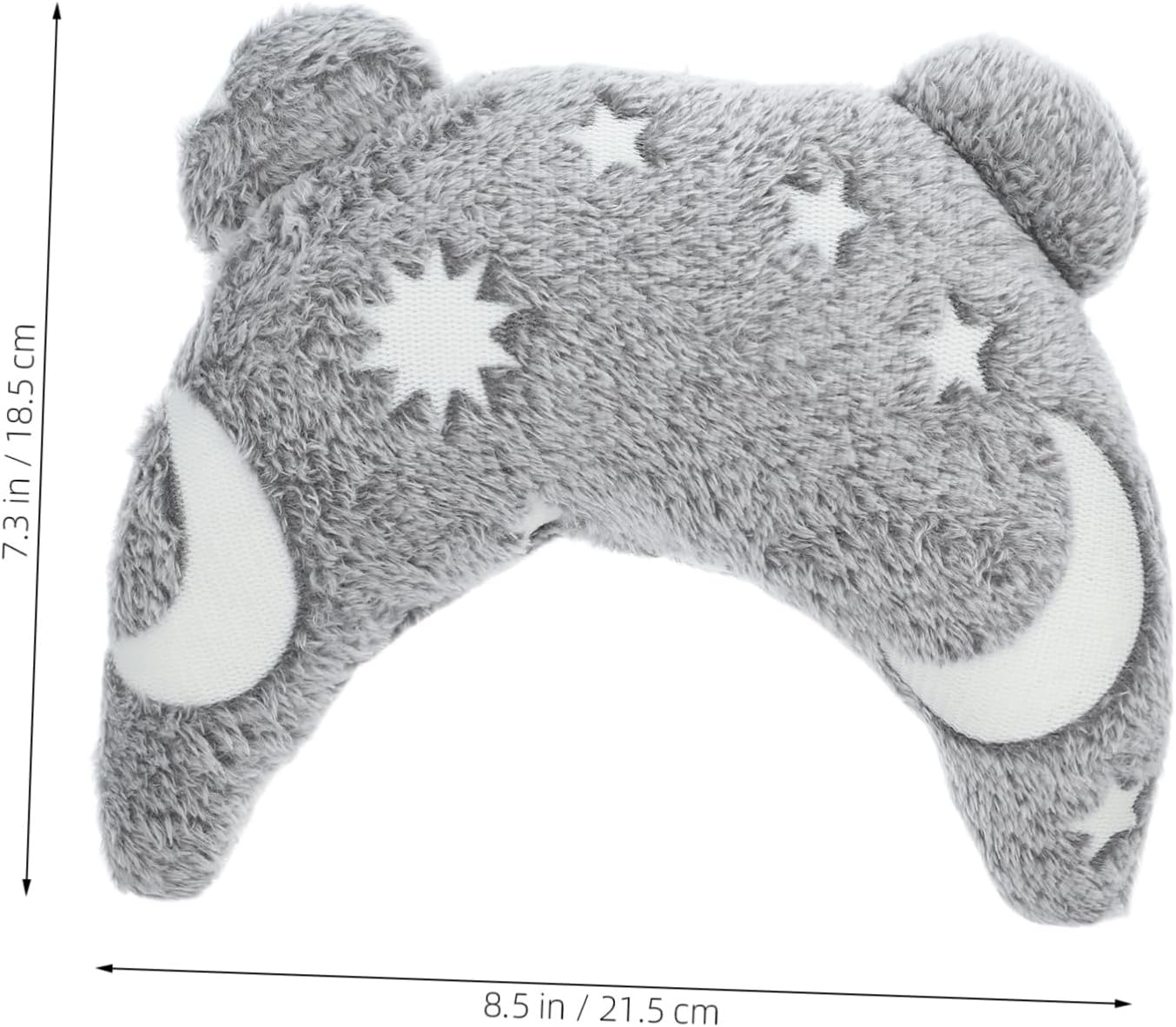 BESTonZON Calming U-Shaped Neck Pillow for Pets Soft Half-Moon Cushion for Dogs and Cats Removable Washable Cover Sleep Comfort and Interactive Dark Design