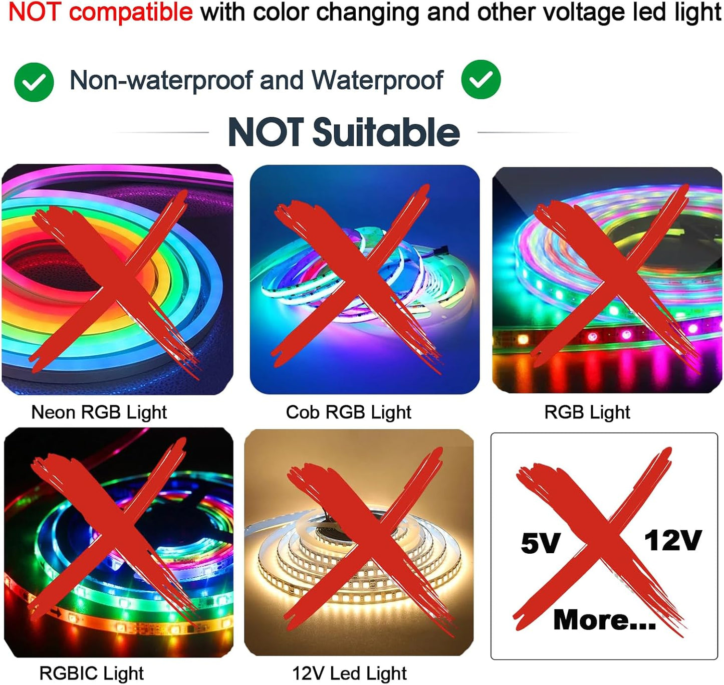 24V LED Power Supply with Dimmer Switch, 24V DC Power Supply for 24volt Single Color LED Strip Lights