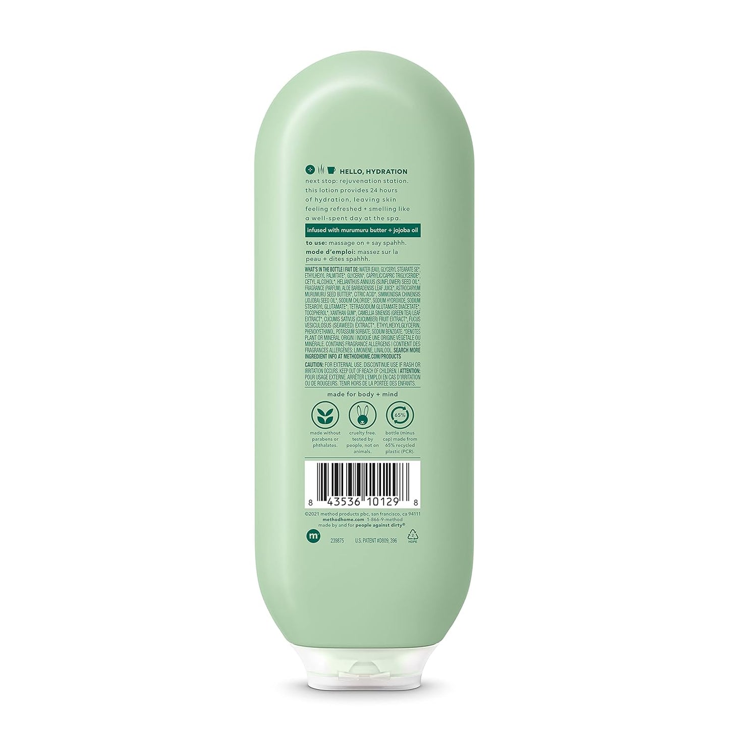 Method Daily Lotion, Daily Zen, Moisturizer for 24 Hours of Hydration, 13.5 fl oz (Pack of 1)