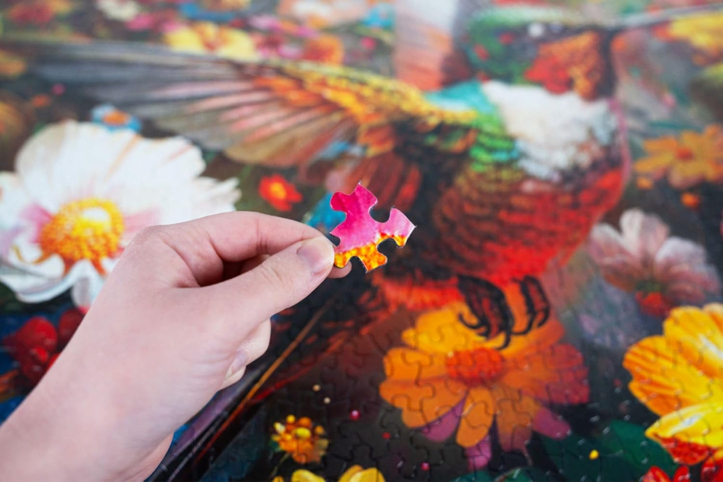 Springbok Hummingbird Dream 1000 Piece Puzzle for Adults - Featuring a Vivid Hummingbird and Flowers