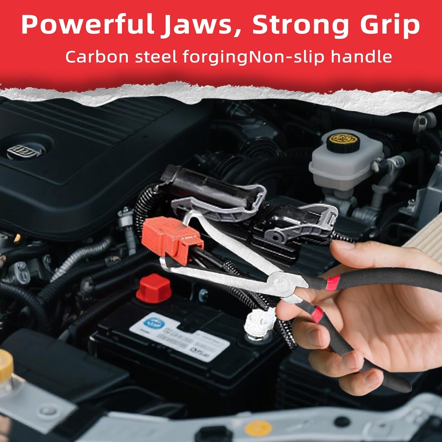 Electrical Disconnect Pliers, 7 pcs Electrical Disconnect Pliers for Cars, Connector Removal Tool for Push Tab Style Plugs