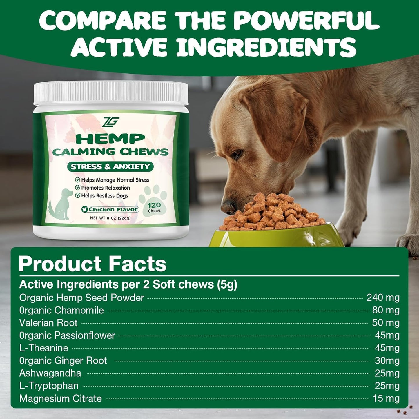 Corgi Calming Chews for Dogs - Supports Relief from Separation, Corgi Barking